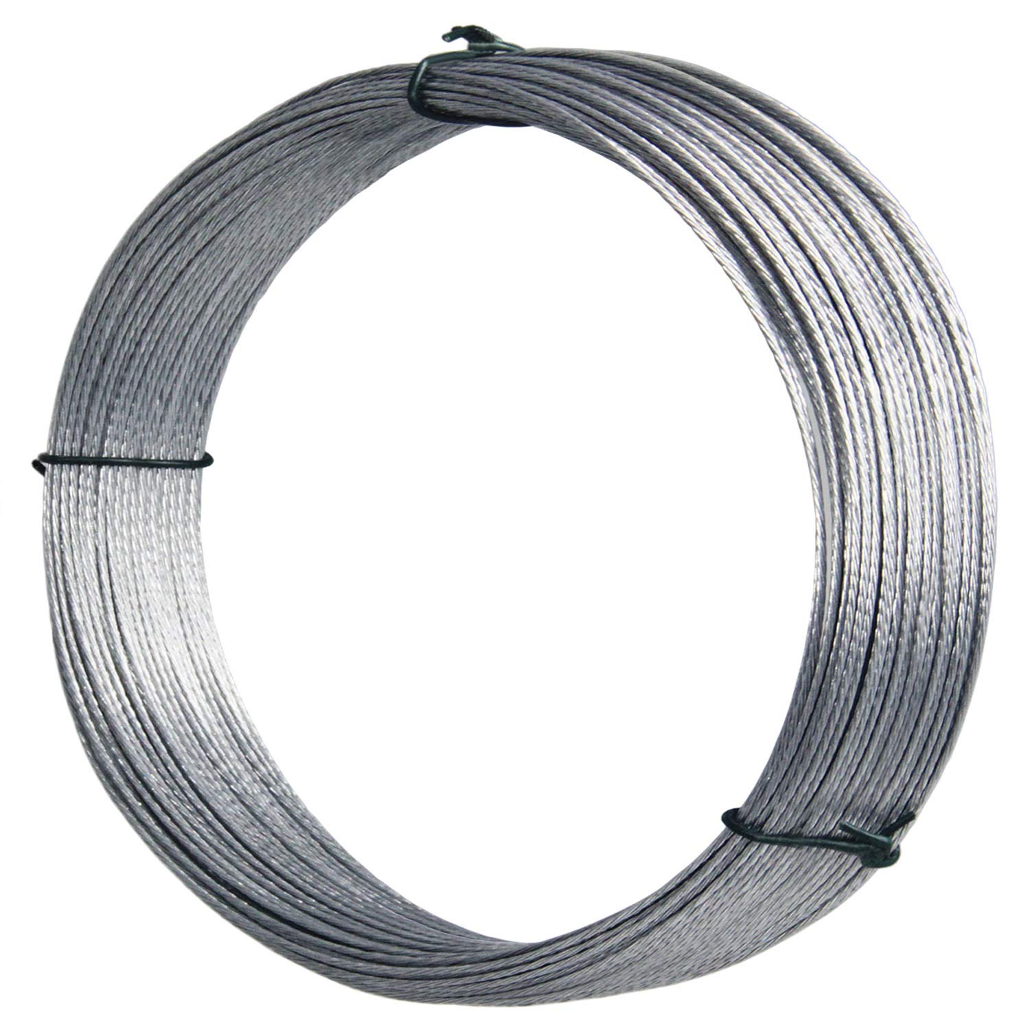Detalle de Cerpourt 22725 Picture Hanging Wire, 100 ft Braided Steel, 30 lb Capacity