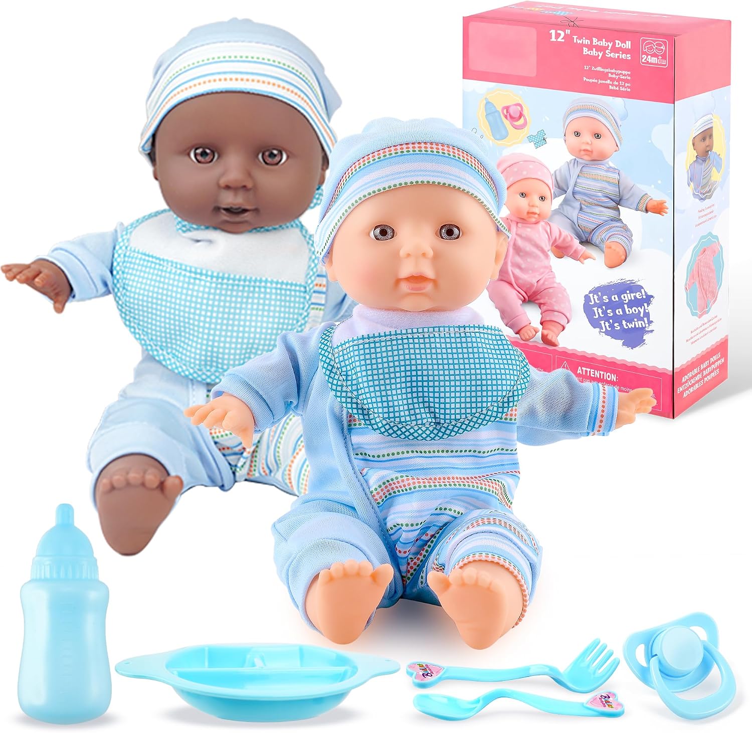 Detalle de Toy Choi's Twin Baby Dolls, 12-Inch