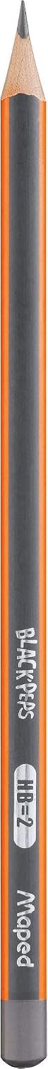 Detalle de Maped Black'PEPS-startersset met 3 HB-potloden van FSC-hout, gum en slijper