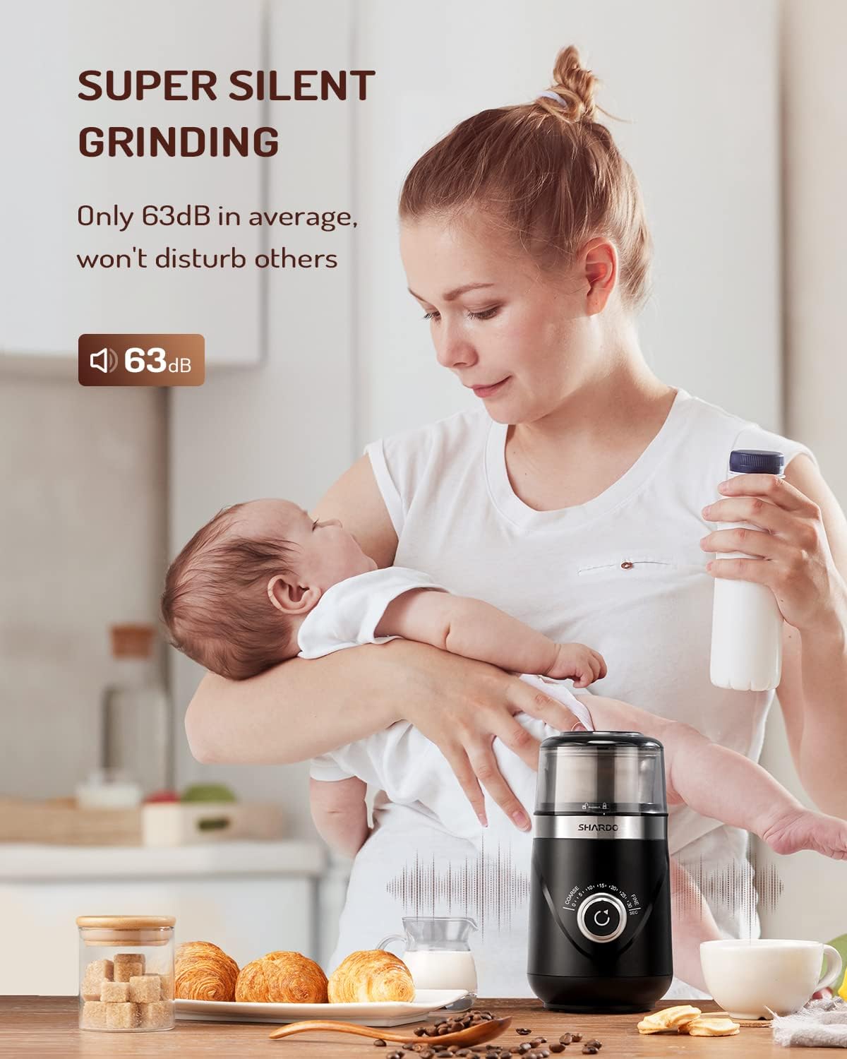 Detalle de SHARDOR Electric Blade Coffee Grinder, 1 Bowl