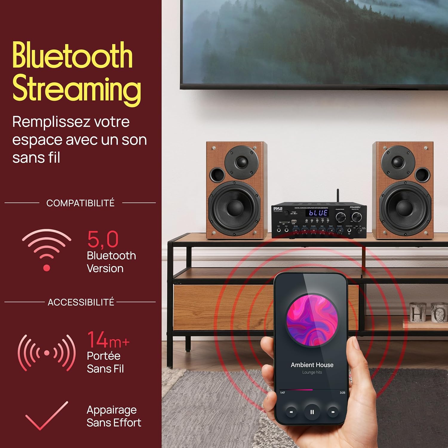 Thumbnail 2 de Pyle Ampli Bluetooth 300W 🎧