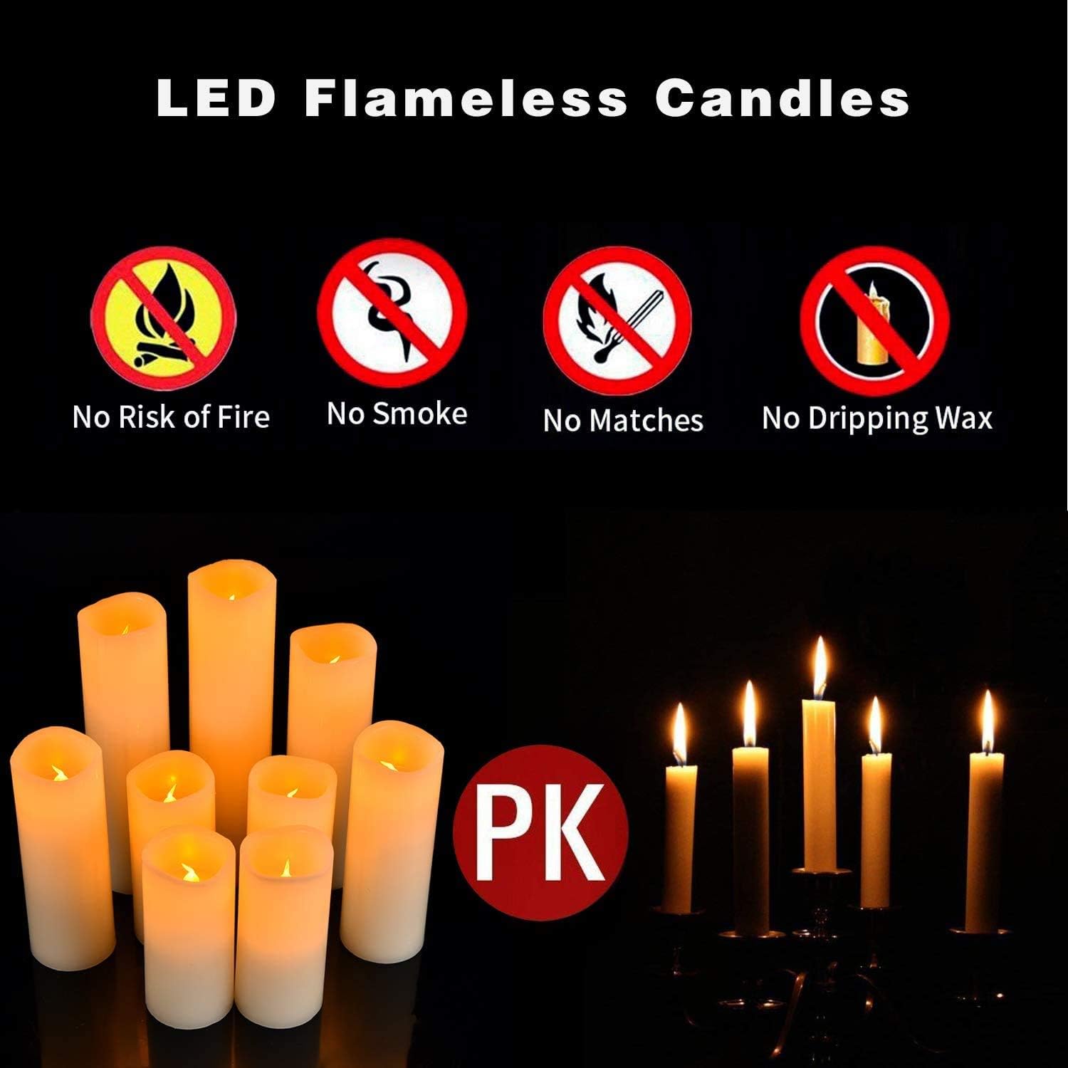 Thumbnail 4 de HANZIM LED Flameless Candles (Ivory) with 10-key remote and 24-hour timer
