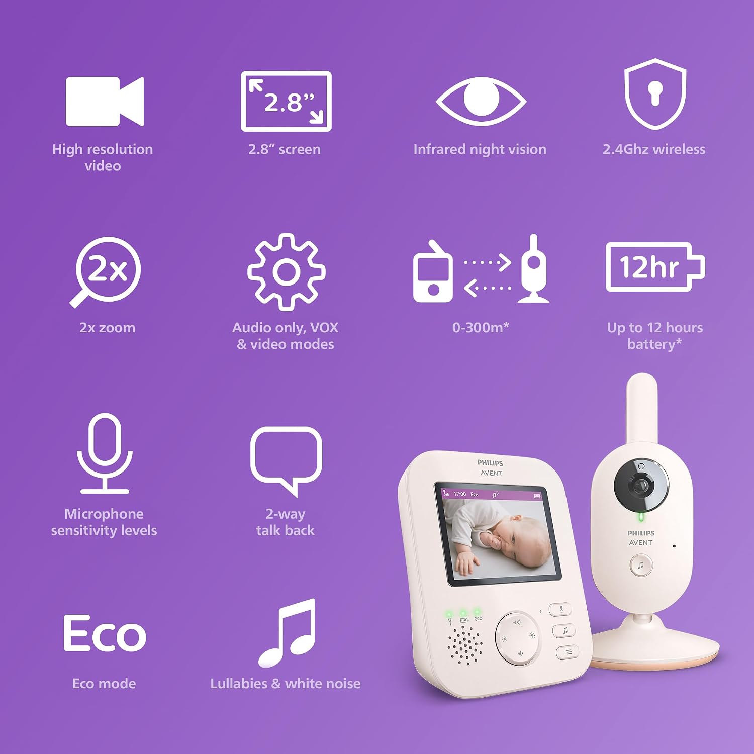 Detalle de Philips Avent SCD881/05 2.8" video monitor