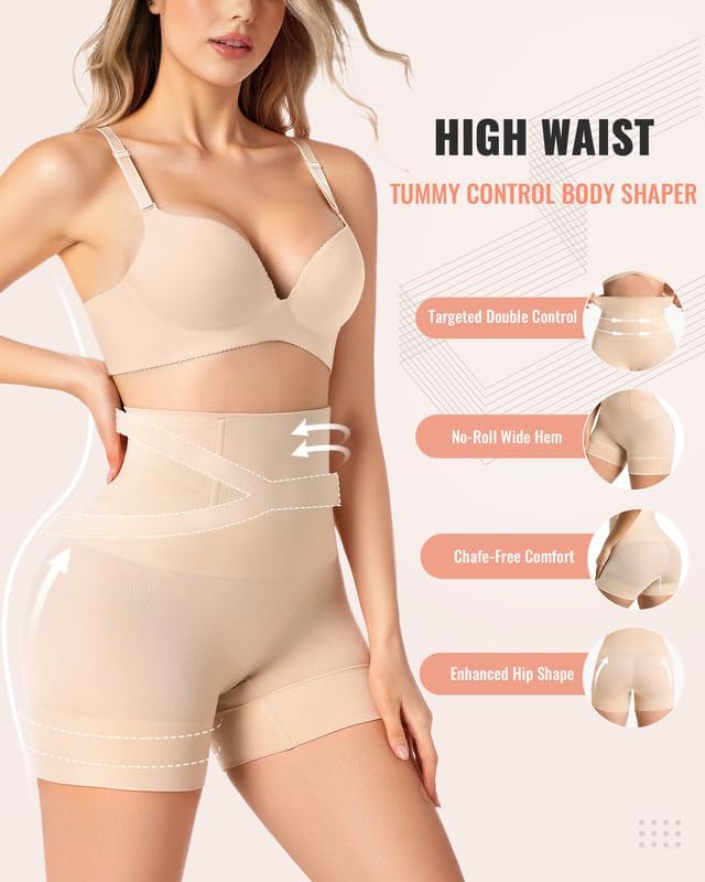 Thumbnail 1 de ForeverShaper Seamless Tummy Control Shapewear Shorts with High Waist Support