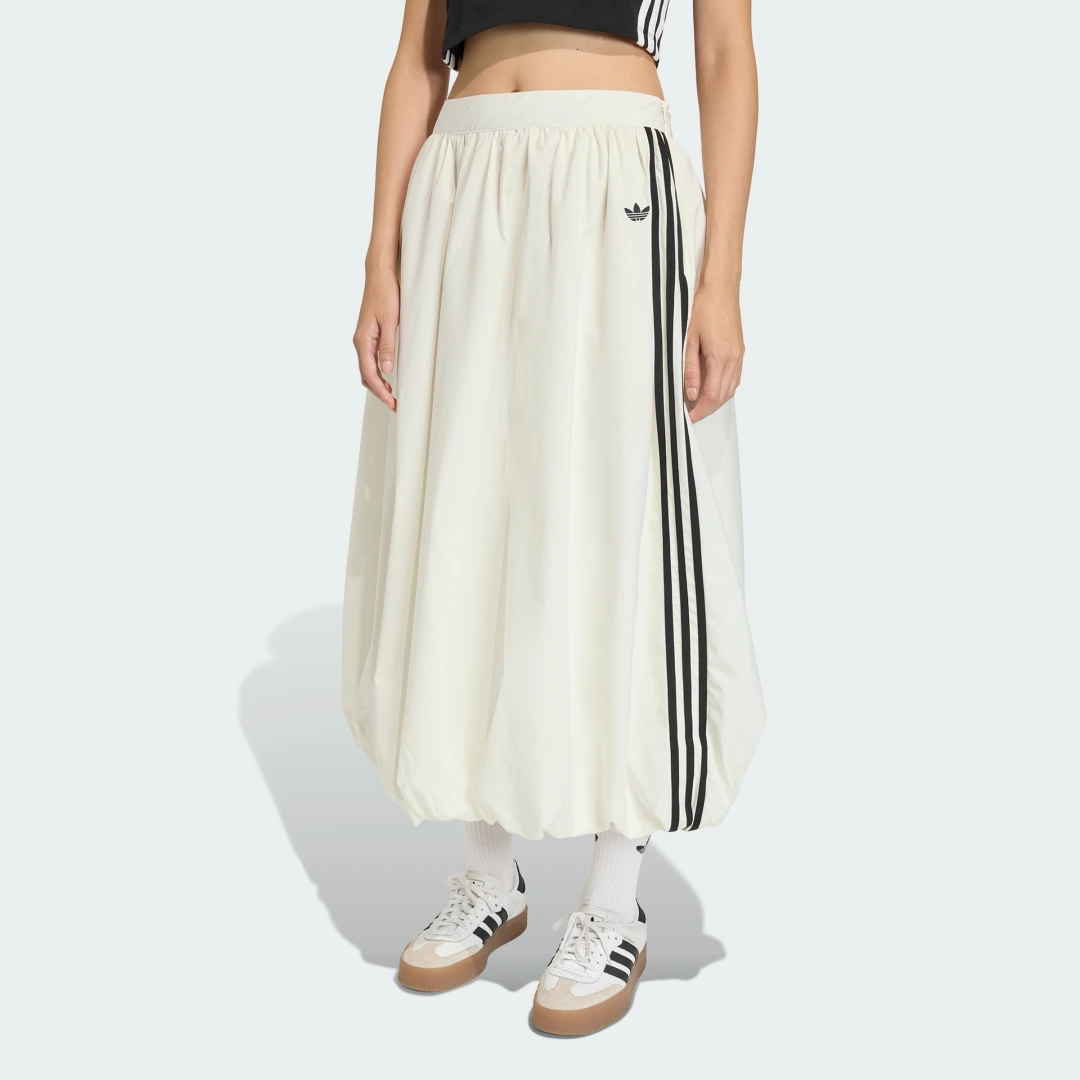 Detalle de Falda Larga Balloon de Adidas — Blanco, estilo cómodo para verano
