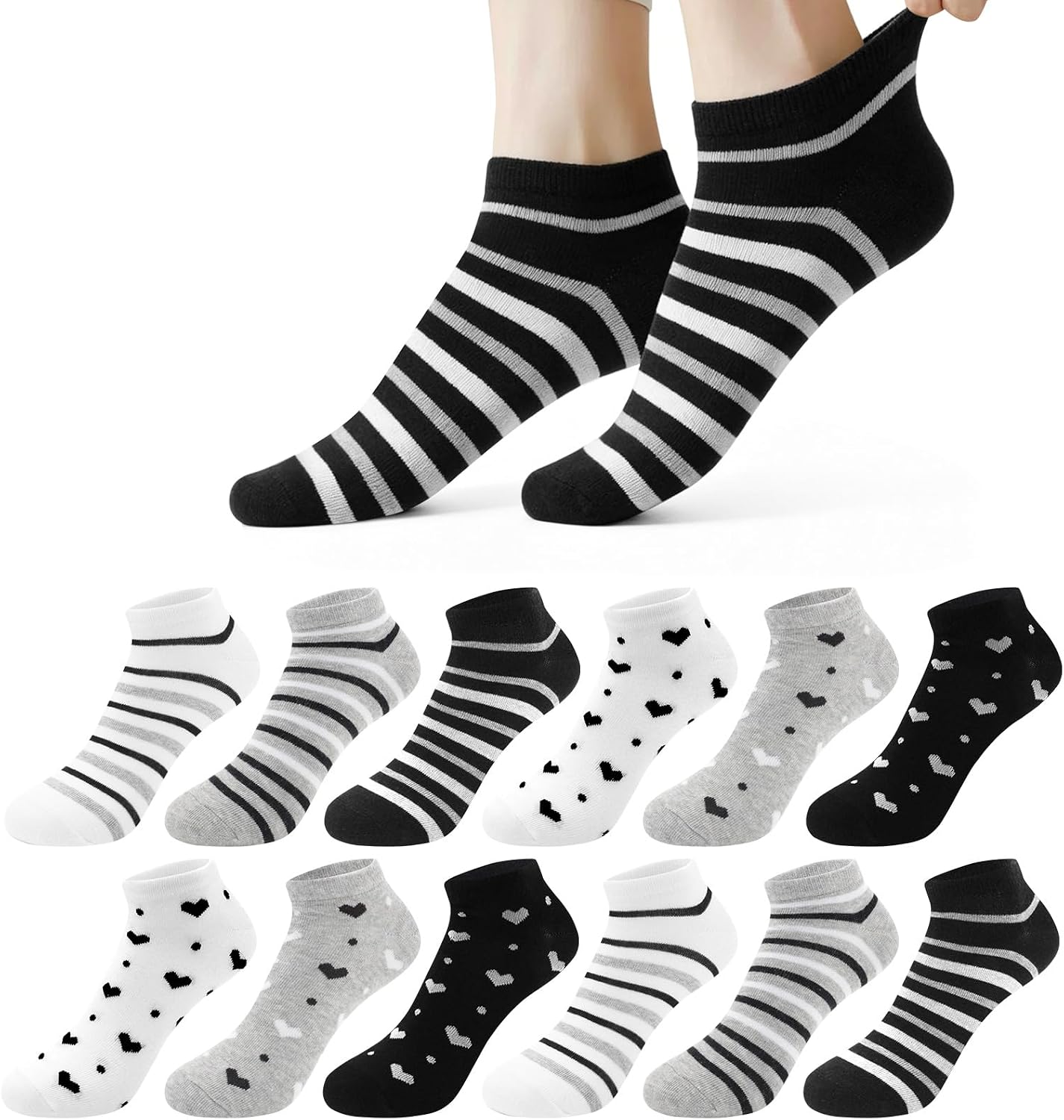 Thumbnail 6 de Libella 12 Paia Calzini Donna Cotone Corti 35-38 / 39-42: comfort colorato e duraturo