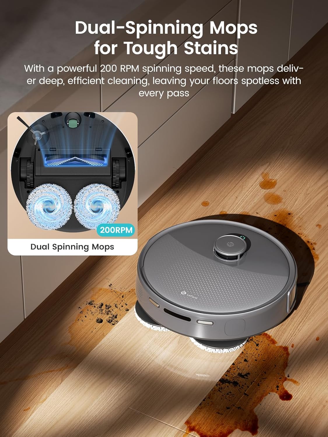 Thumbnail 2 de Lefant M3 Max robot vacuum with mop and self-cleaning station (20,000Pa suction, dToF navigation)