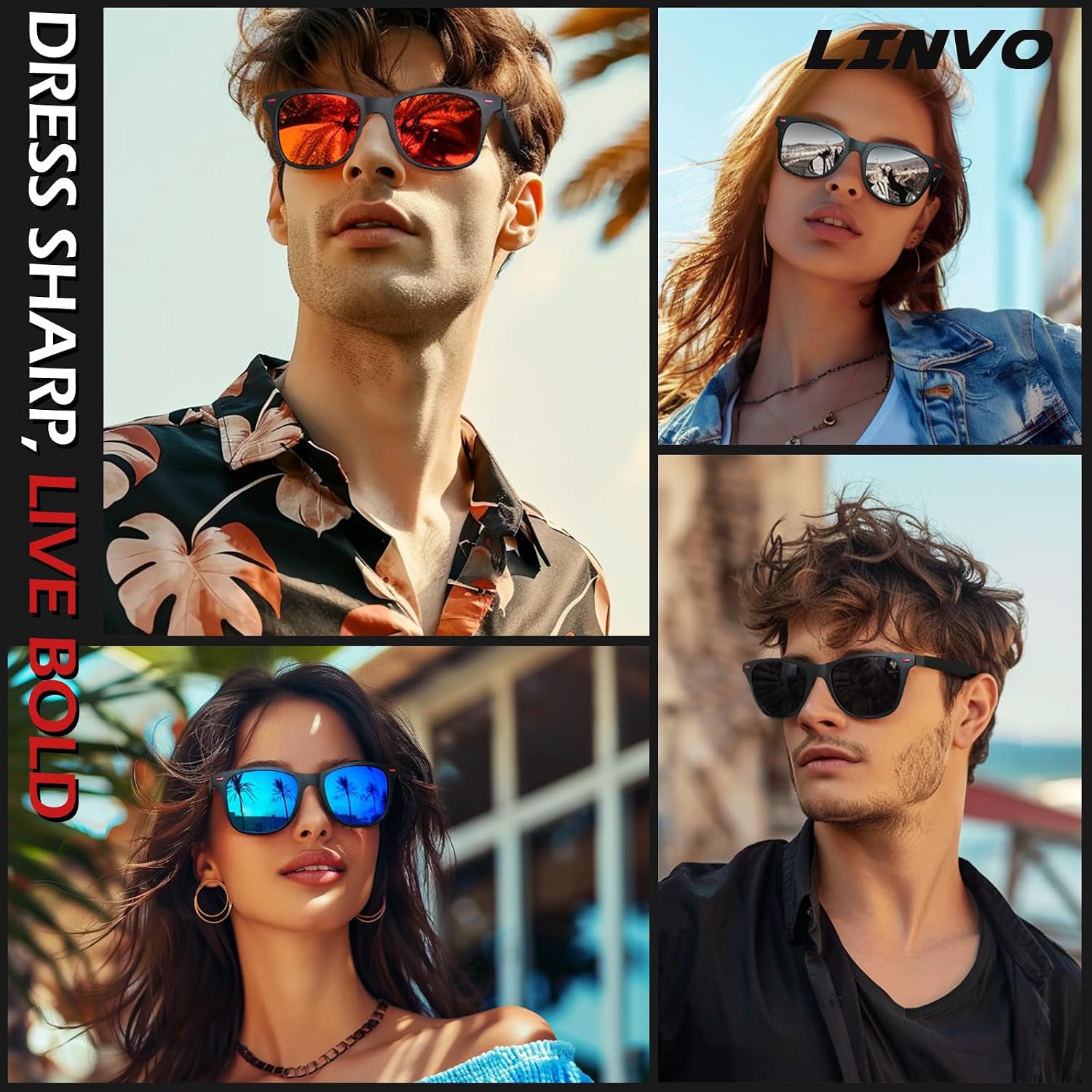 Thumbnail 1 de LINVO polarised sunglasses UV400 protection