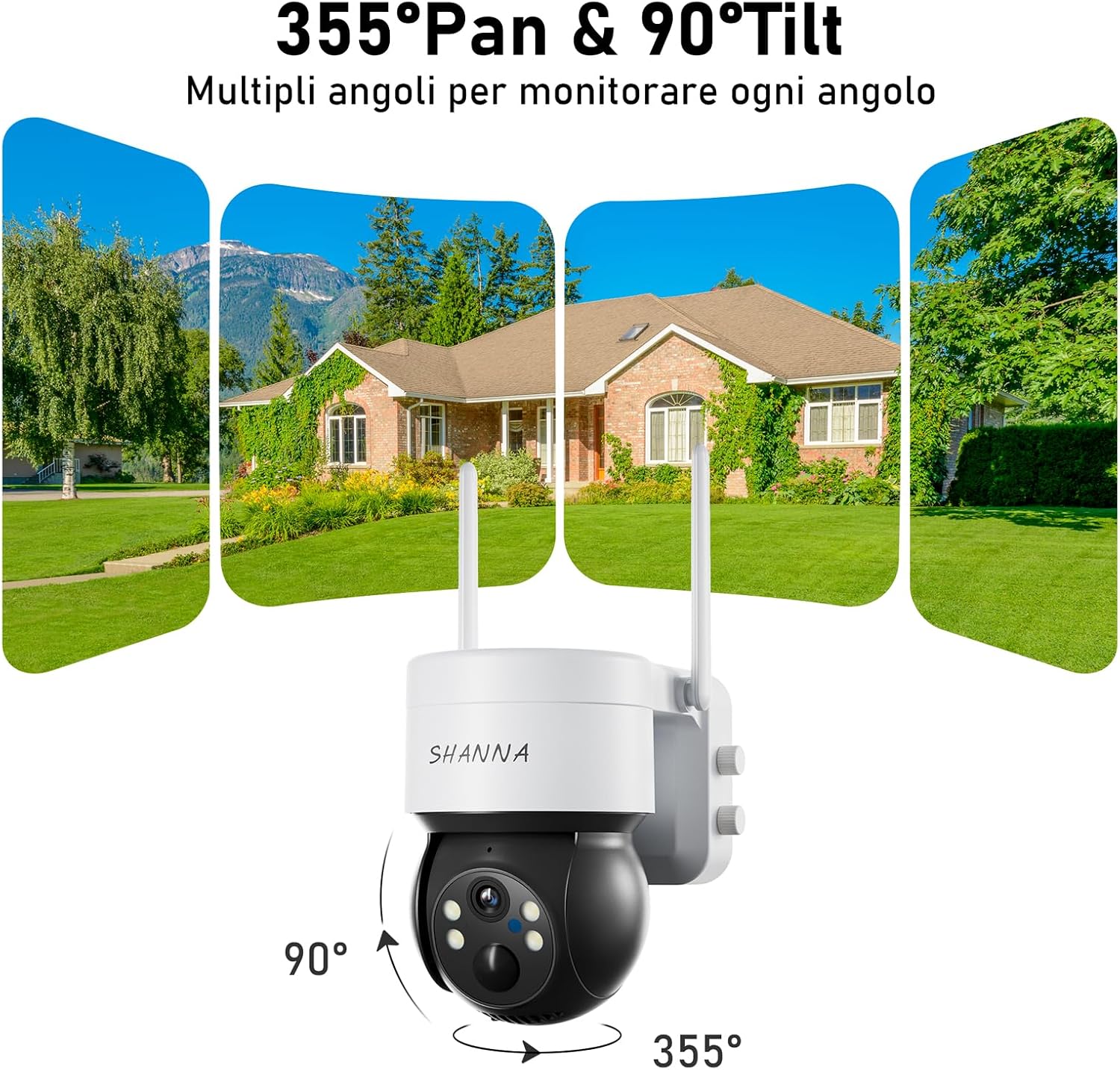 Thumbnail 6 de Telecamera Pannello Solare 2K 4MP con Wi‑Fi Dual Band, 6W Panello e Batteria 7800 mAh
