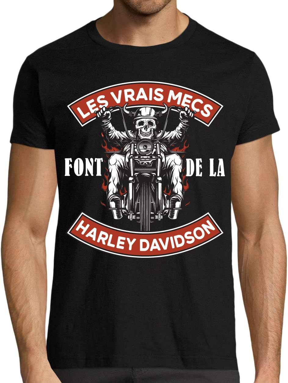 Detalle de T-Shirt Moto Bref J'Ai Une Ducat Humour — coton premium, coupe ajustée