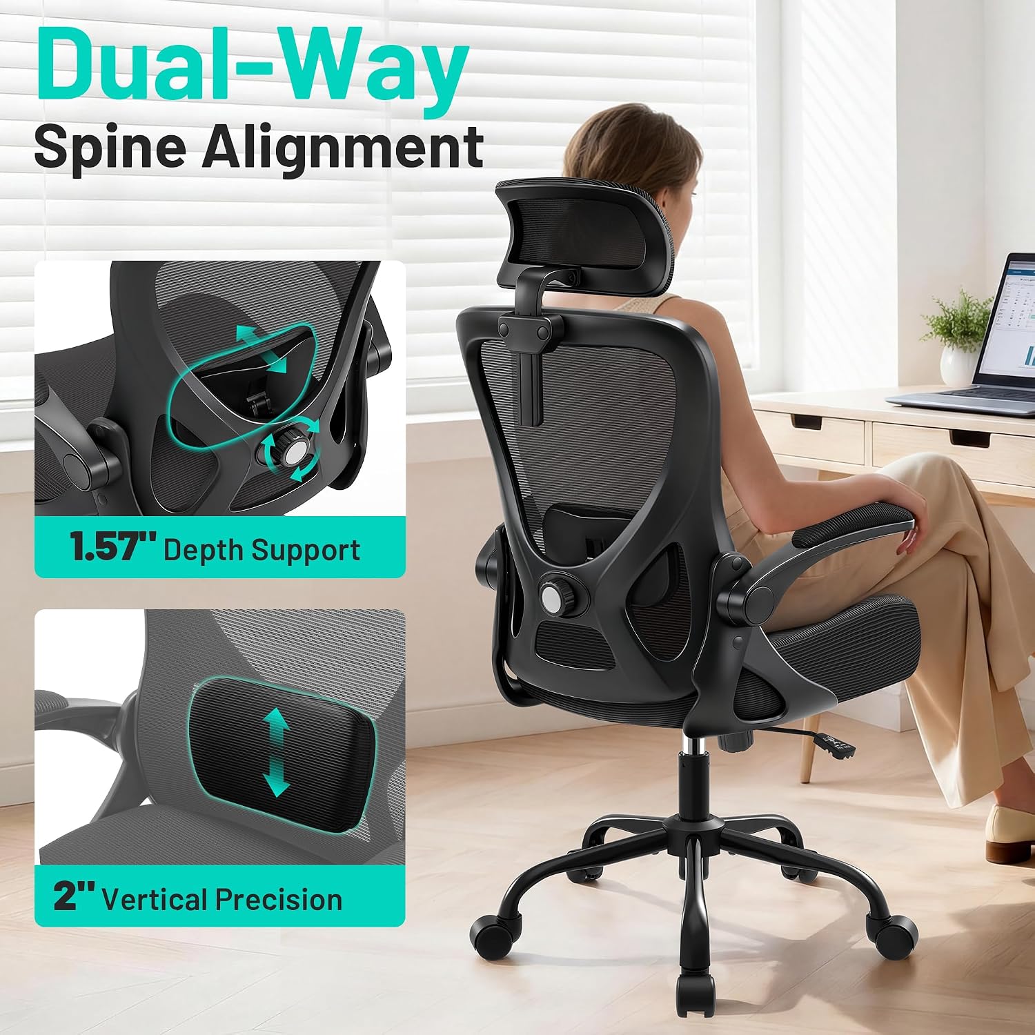 Detalle de AreShark Office Chair Ergonomic 300 lb capacity