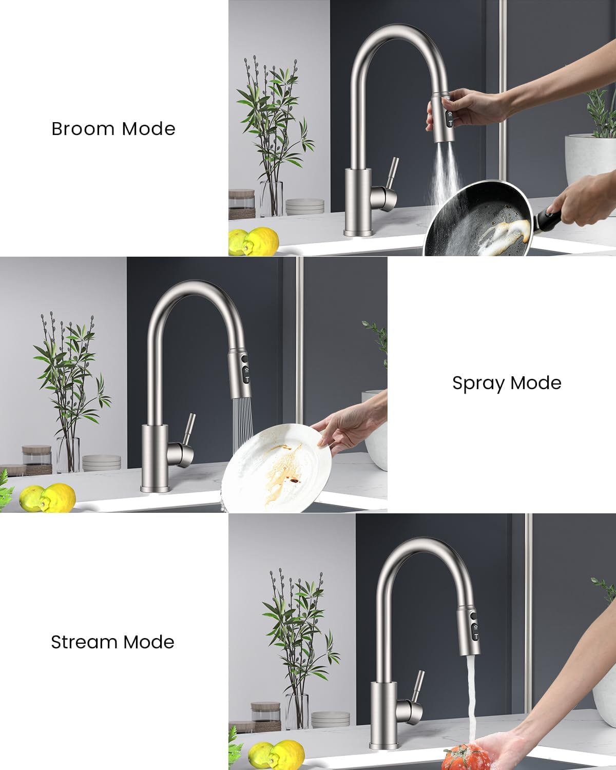 Detalle de APPASO Double Broom mixer tap 210BN