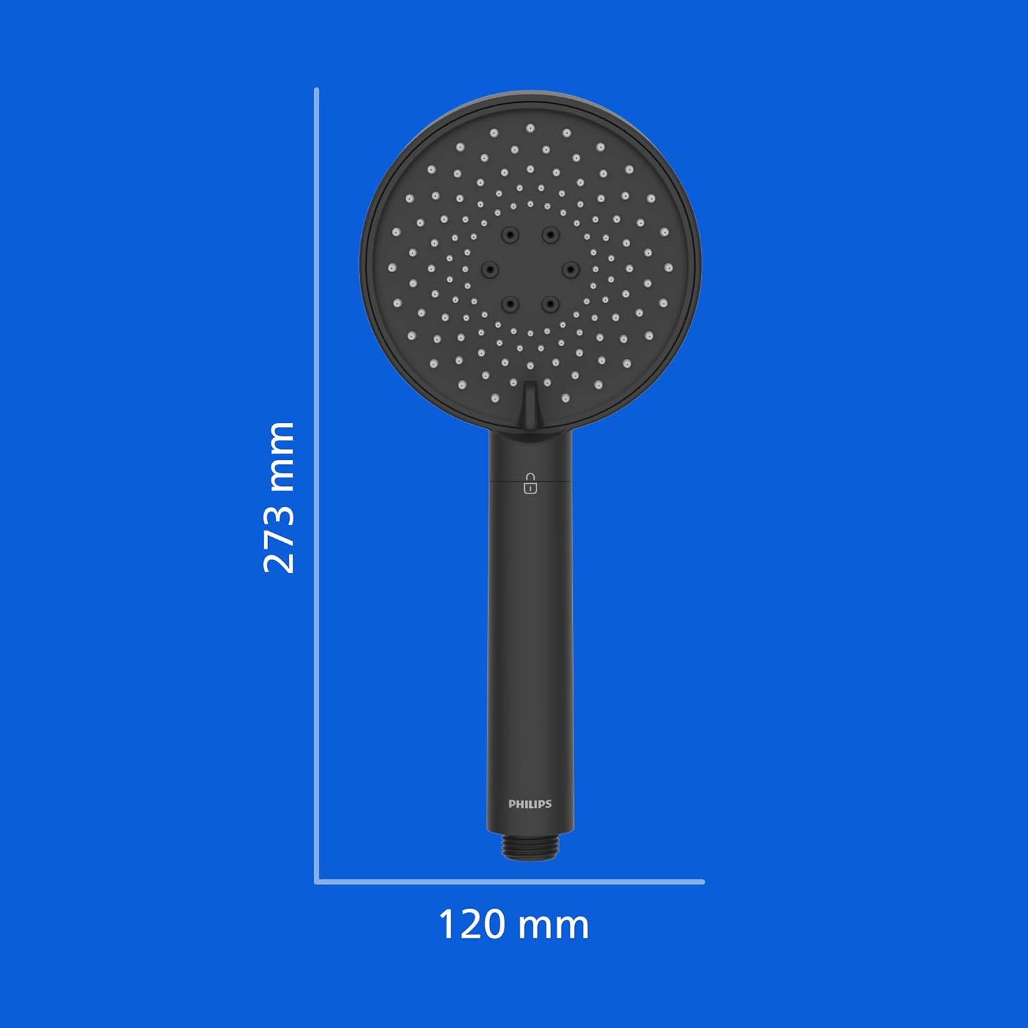 Thumbnail 5 de Soffione doccia filtrante Philips Water Filtration (protezione per capelli e pelle), 3 modalità di getto, nero