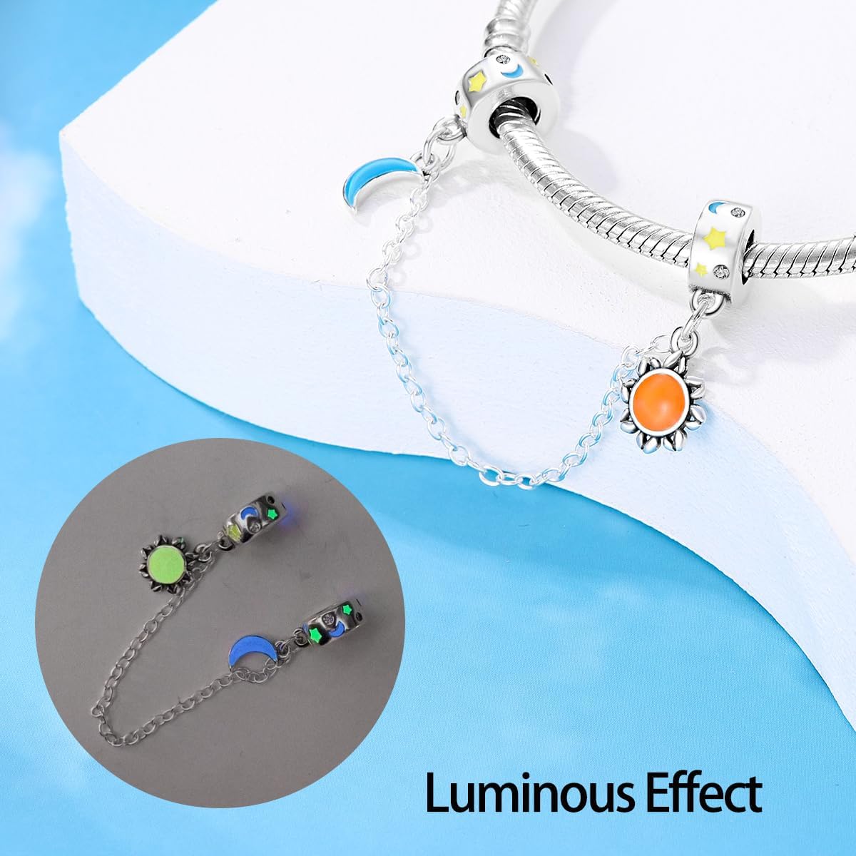 Thumbnail 2 de Pandach Damen Charm Anhänger aus 925 Sterling Silber – Charm Beads kompatibel mit Armband und Halskette