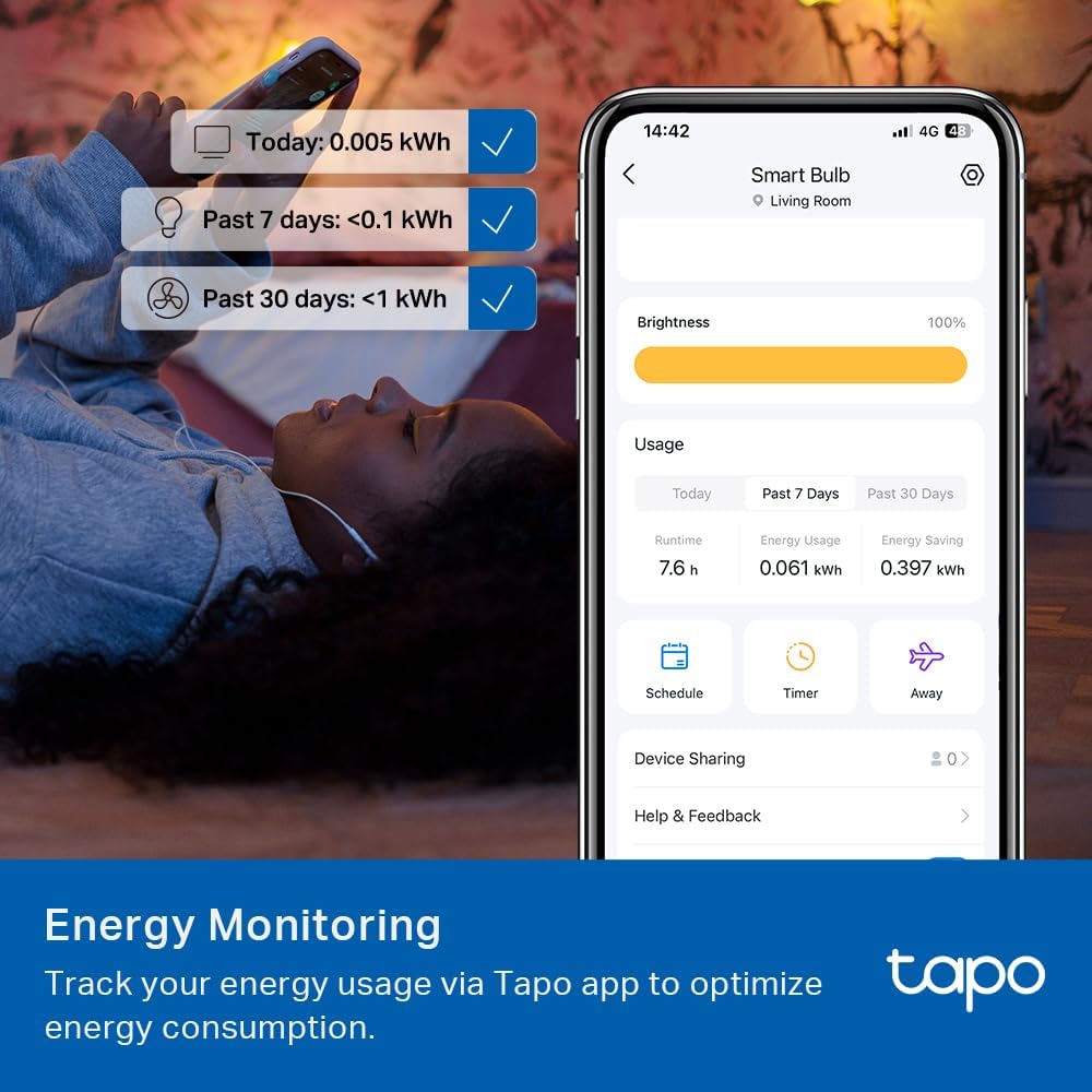 Thumbnail 6 de TP-Link Tapo L510E Smart LED Bulbs 800 lm