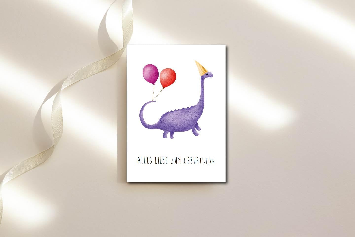 Thumbnail 4 de The Life Barn Postkarte mit Umschlag Geburtstagskarte Dino Kind Karte Geburtstag Junge Mädchen
