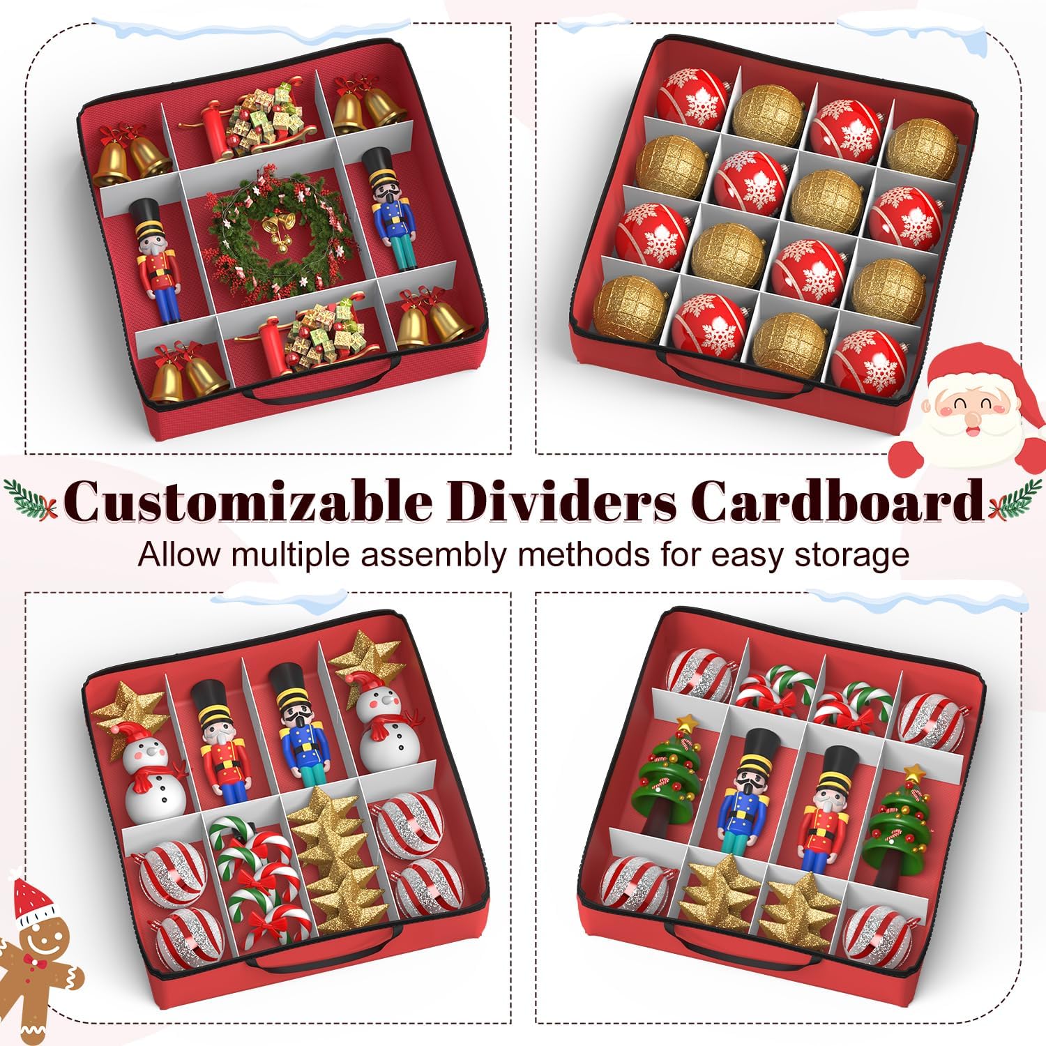 Thumbnail 4 de Keten 3-Inch Ornament Storage Boxes