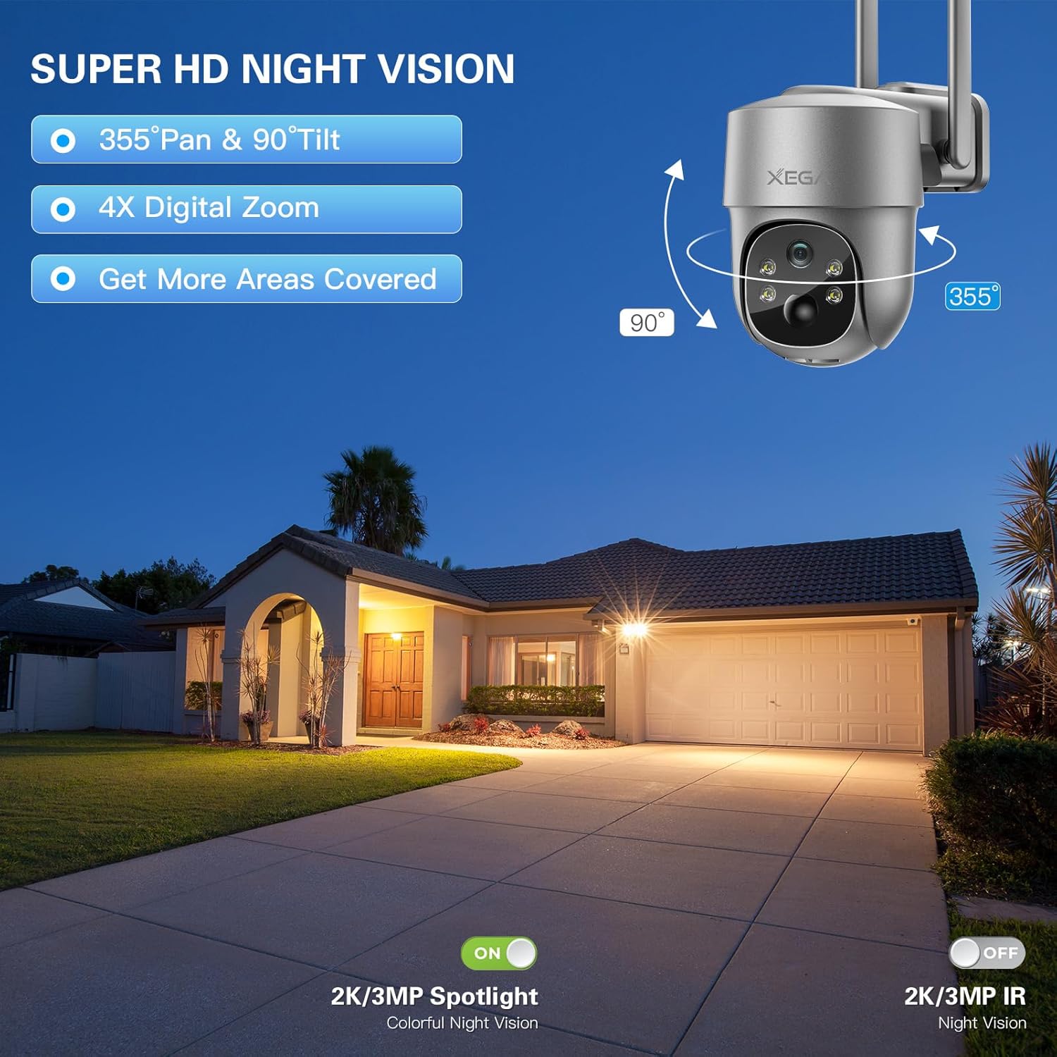 Thumbnail 4 de Xega 4G LTE Solar Security Camera 2K