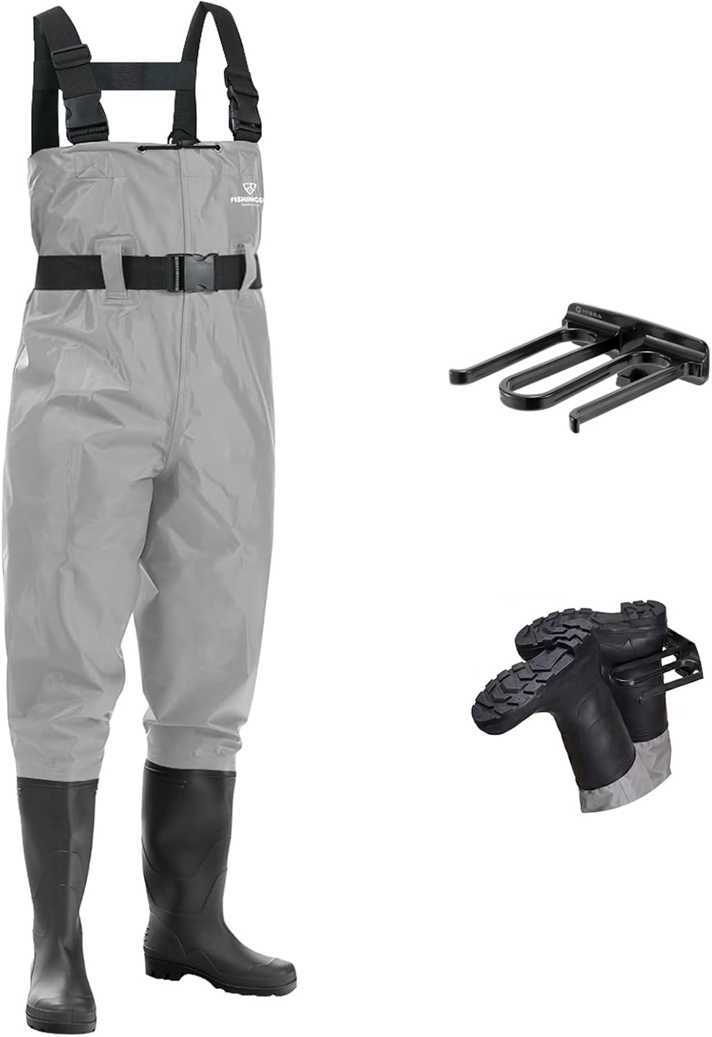 Detalle de FISHINGSIR Fishing Waders for Men: 2-Ply Nylon/PVC Bootfoot Waders