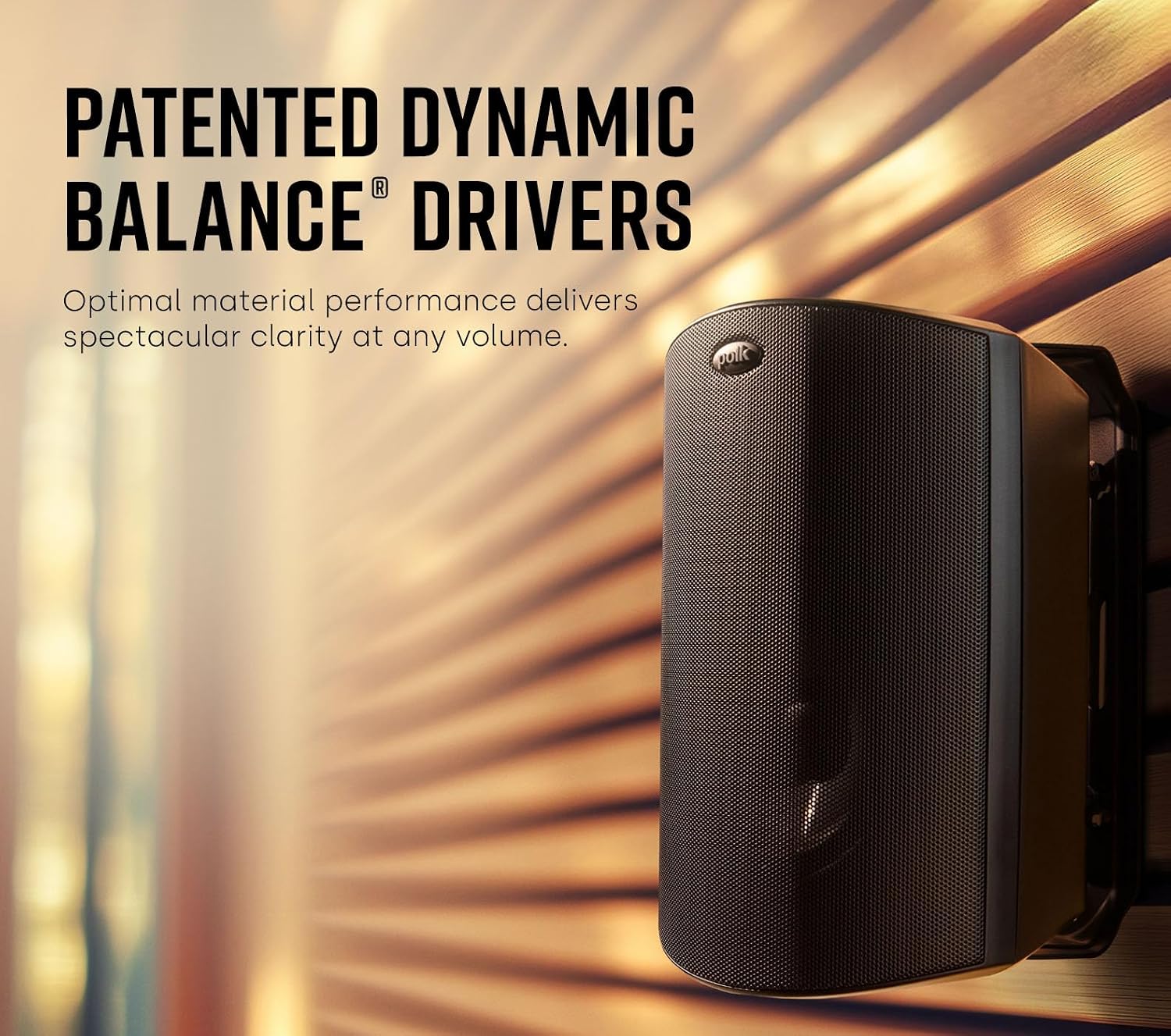 Detalle 2 de Polk Audio Atrium 5 2-Way Outdoor Speakers (Pair) in Black with Speed-Lock Mounting