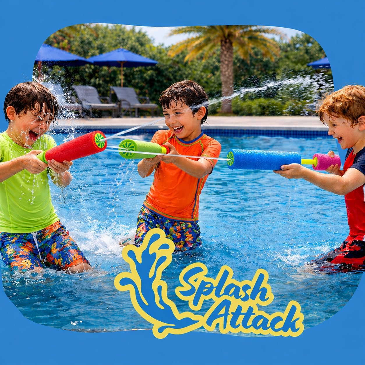 Thumbnail 1 de ArtCreativity Water Guns for Kids (6-Pack) – 13-inch Foam Water Squirter for Pool & Beach Battles