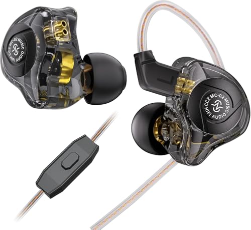 Detalle de keephifi MC02: Auriculares con Cable In Ear para Gaming y Música, 10 mm Dual Magnético, Jack 3.5 mm