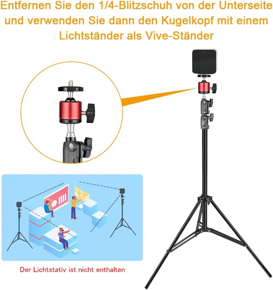 Thumbnail 4 de UTEBIT Mini Ball Head Tripod Ballhead Mount with Removable 1/4" Hot Shoe Adapters (2 Pack)