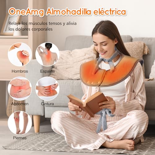 Detalle 2 de OneAmg manta eléctrica espalda cuello 61×94 cm