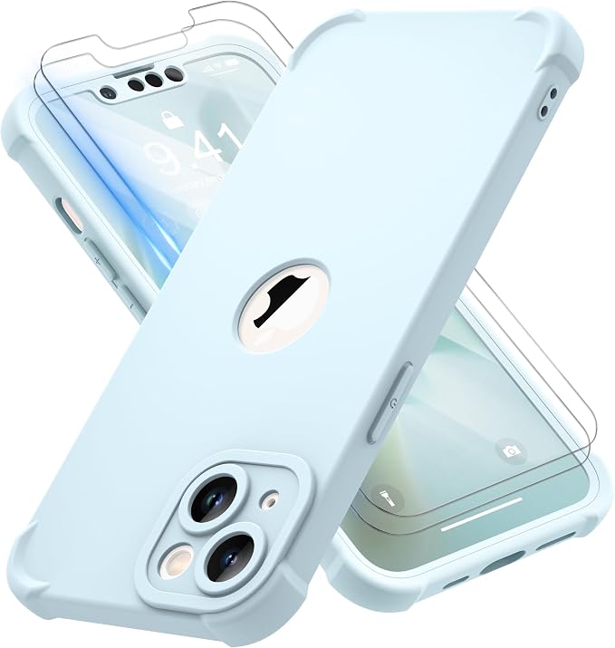 Detalle de ORETECH iPhone 13 Funda 360° Protección Azul Bebé 🛡