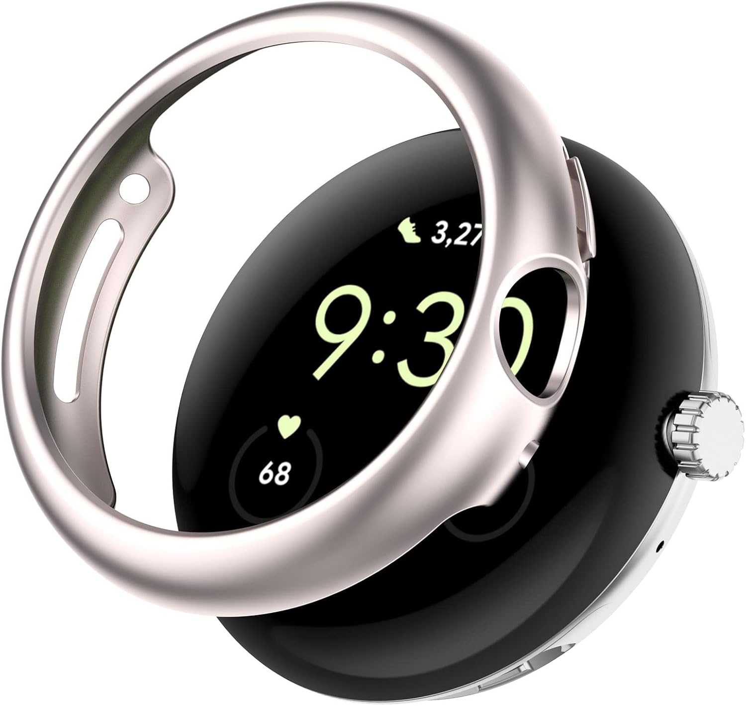 Detalle de Panda Bobo Case for Google Pixel Watch 2/Watch 1 – Ultra-Light Hard PC Frame Protective Cover (Star Silver)