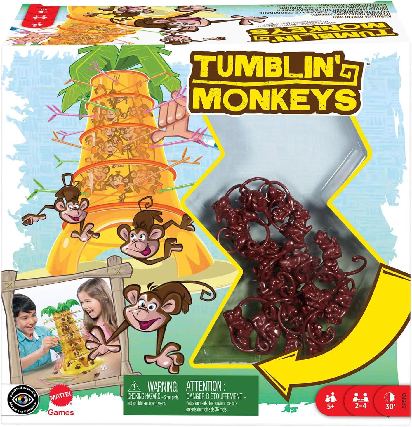 Detalle de Mattel Games Monos Locos: Diversión en juegos de mesa 🐒