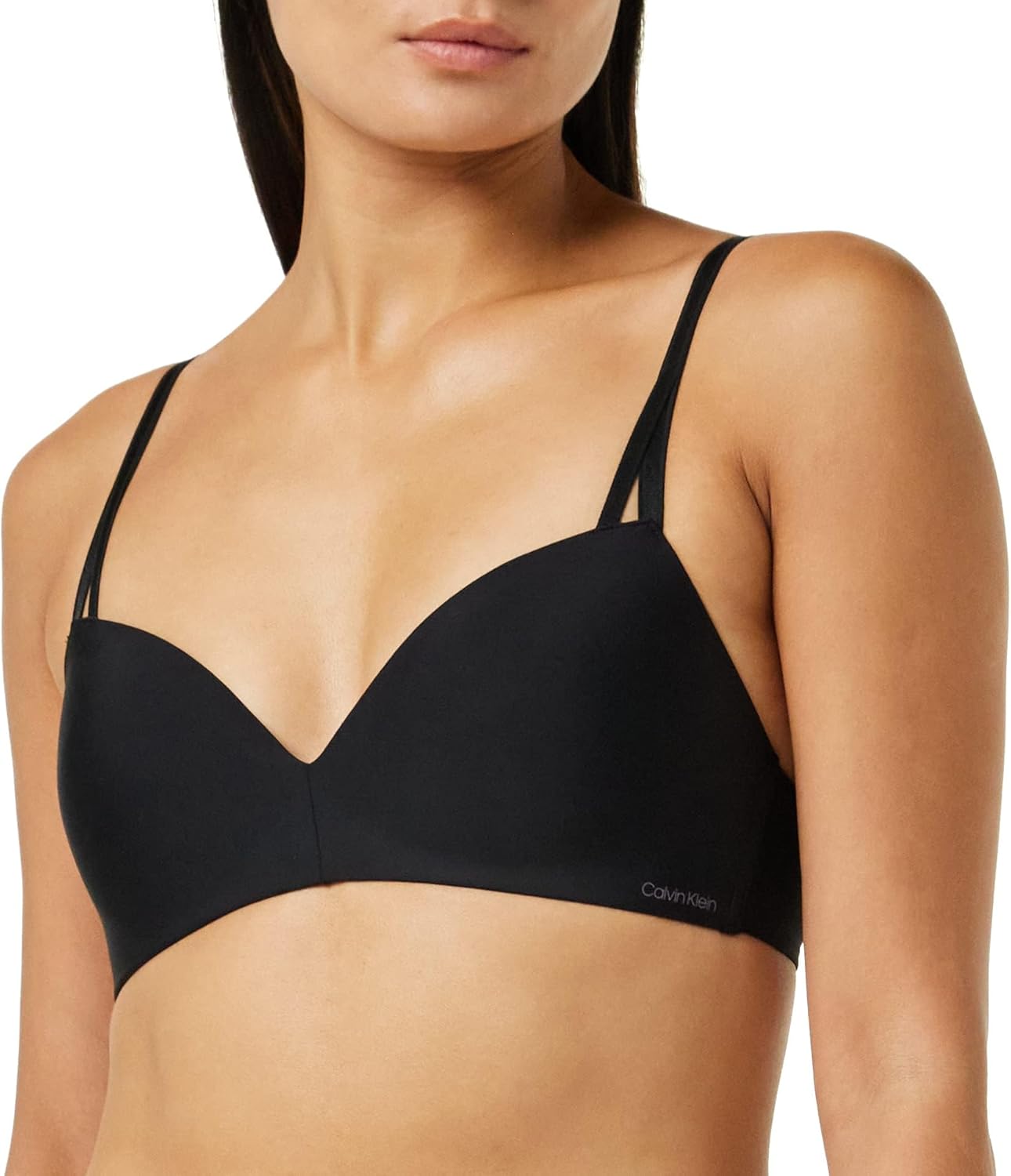 Calvin Klein Donna Reggiseno a Mezza Coppa Lift Elasticizzato Nero 2A – Comfort daily con look minimal