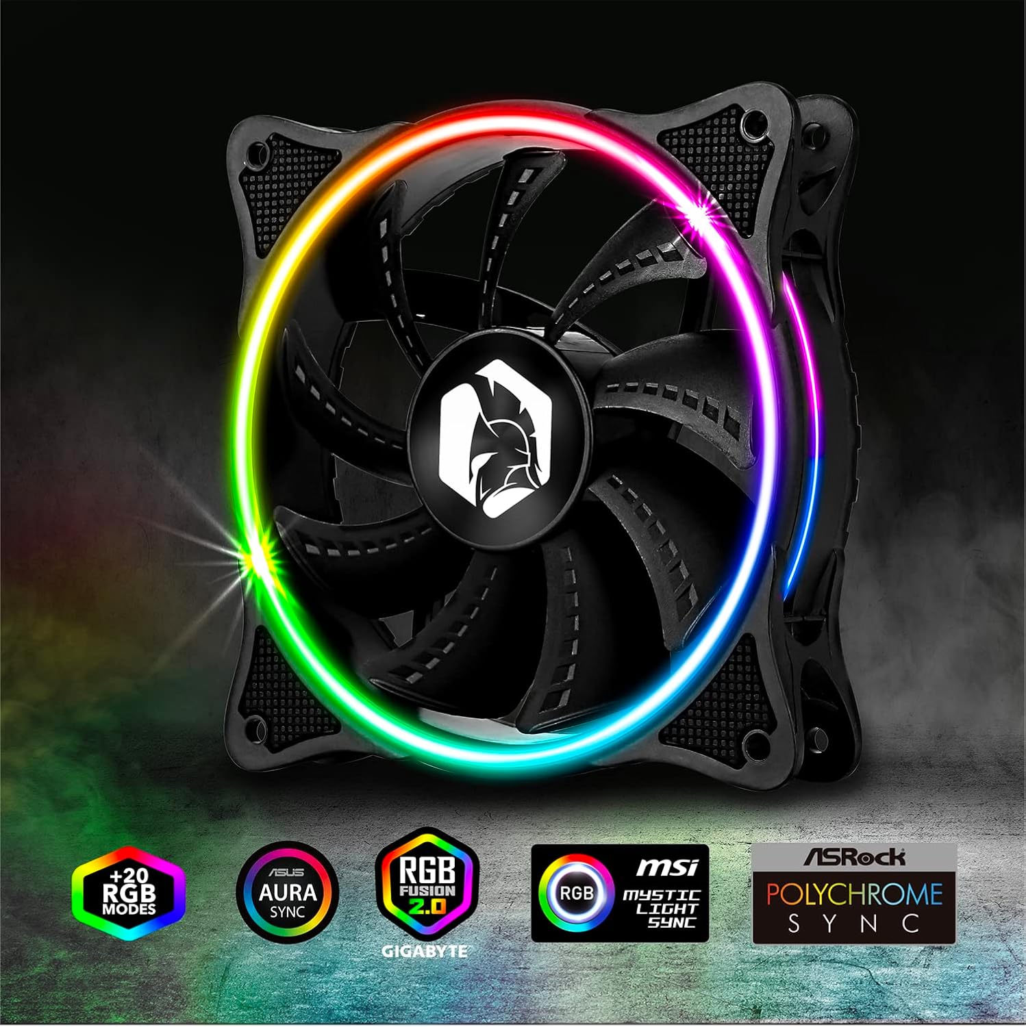 Thumbnail 1 de EMPIRE GAMING ventola per case PC da 120 mm con RGB indirizzabile LED PWM 3 pin (1x120 mm)