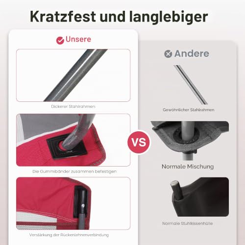 Thumbnail 7 de HIGH POINT SPORTS Campingstuhl Faltbar Angelstuhl mit Mesh-Rücken – stabil, leicht und vielseitig