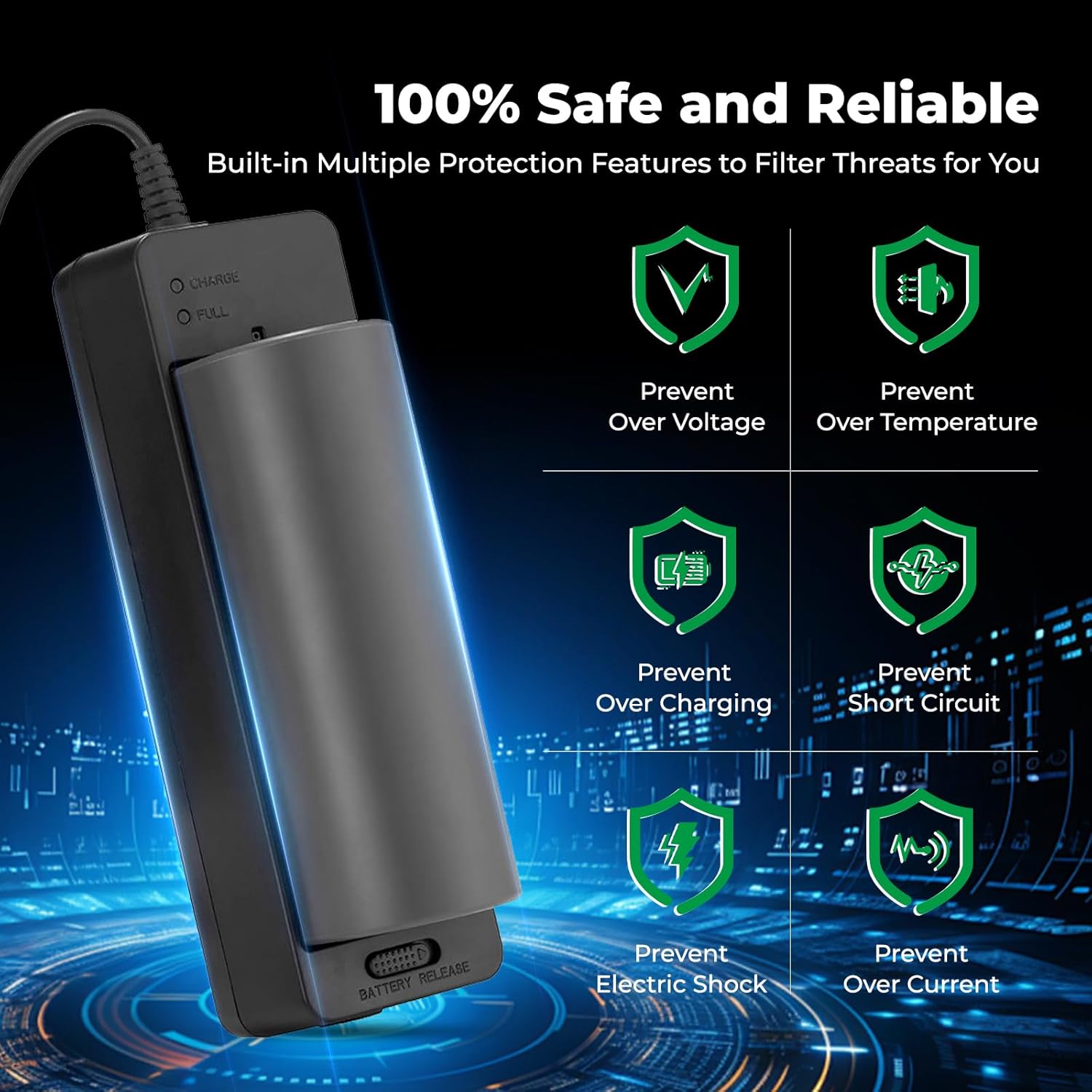 Thumbnail 3 de TQTHL NB-CP2L Akku (2500 mAh) mit Ladegerät für Canon SELPHY CP1500 & weitere Foto-Drucker