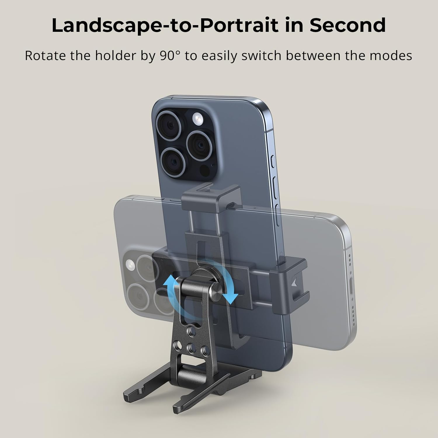 Thumbnail 2 de SMALLRIG Support de Téléphone en Métal 4611 : Monture Arca polyvalente pour trépied et DJI RS 3 Mini