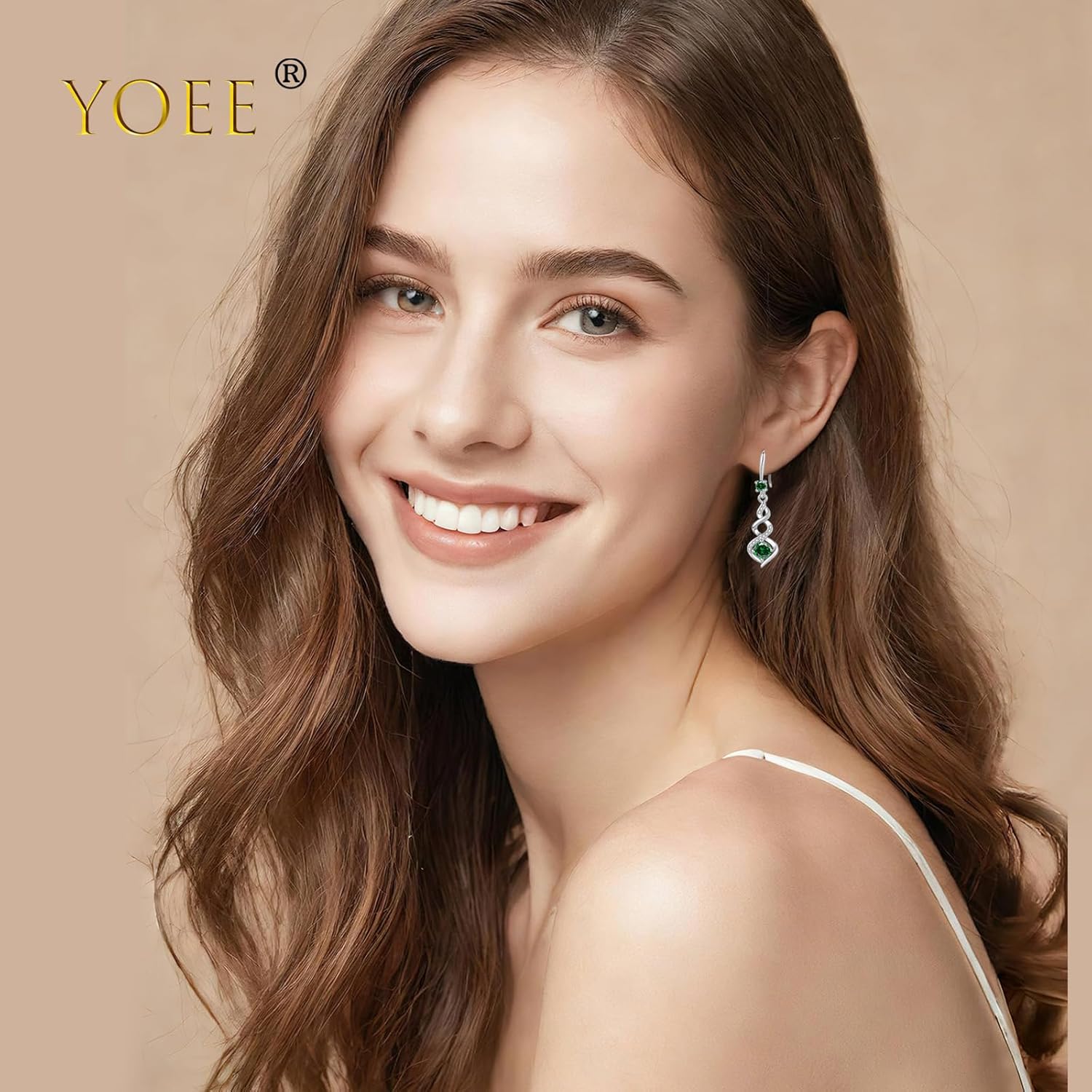 Detalle 2 de YOEE Hängend Ohrringe Silber 925 mit 5A Zirkonia – Tropfen-Design, hypoallergene Damenohrhänger