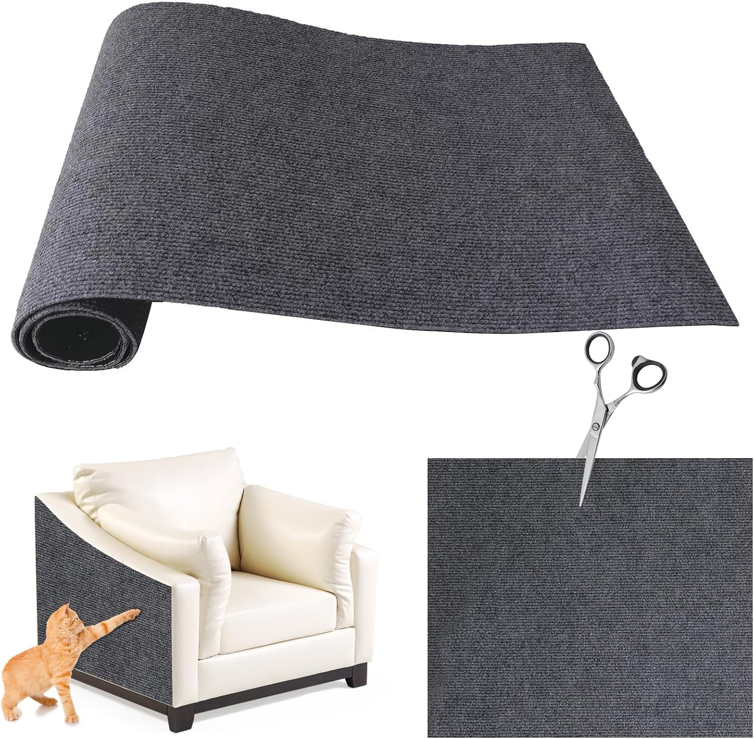 Detalle de FaAmour 30x100CM Sofa Protector Dark Grey