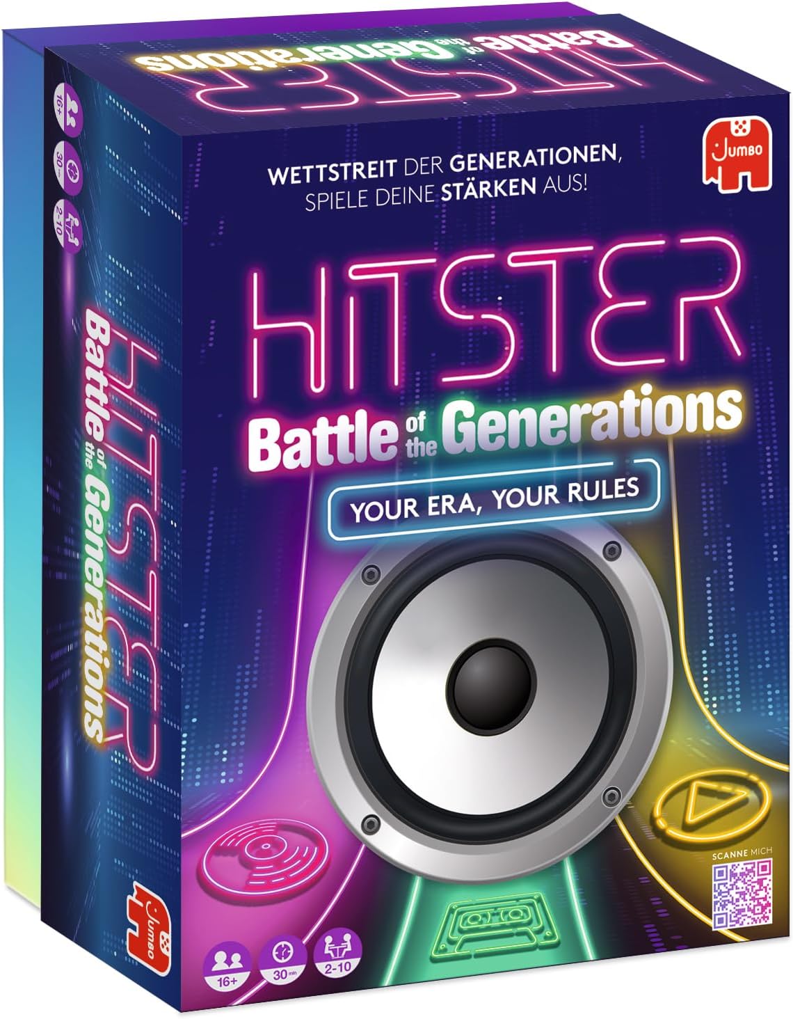 Detalle 2 de Hitster Battle of the Generations – Musik‑Party‑Brettspiel mit 420+ Songs