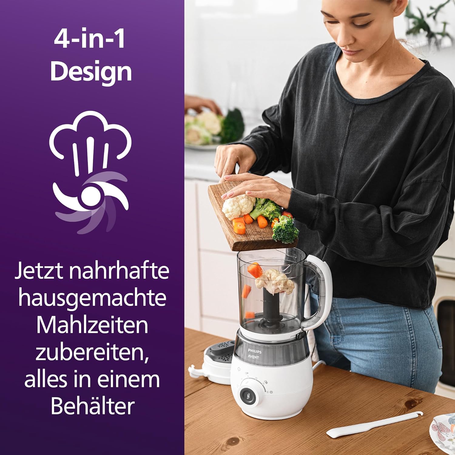 Thumbnail 1 de AVENT SCF883/01 Dampfgarer 1 l 🍲
