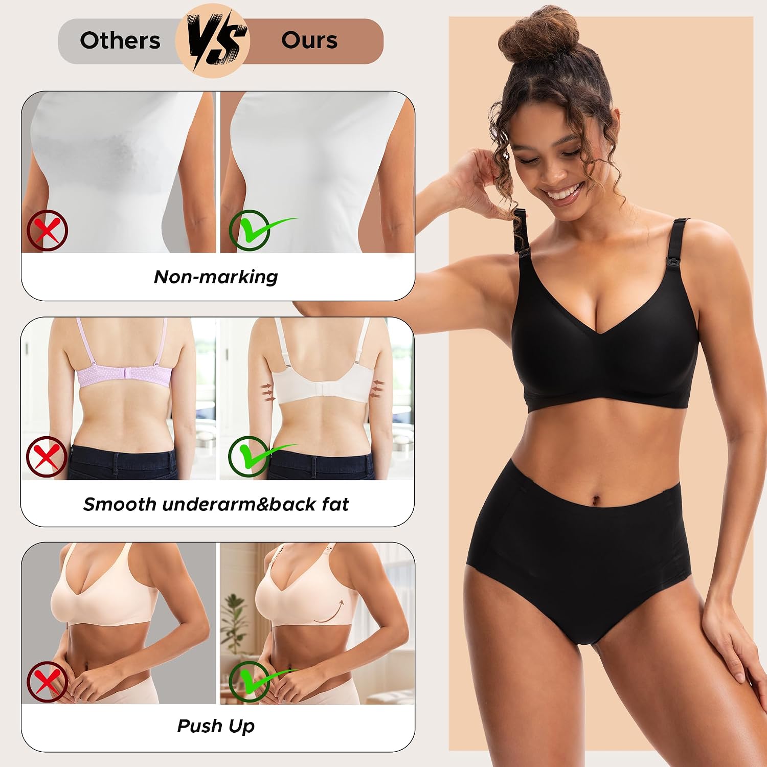 Detalle de INNERSY nursing bra with extender