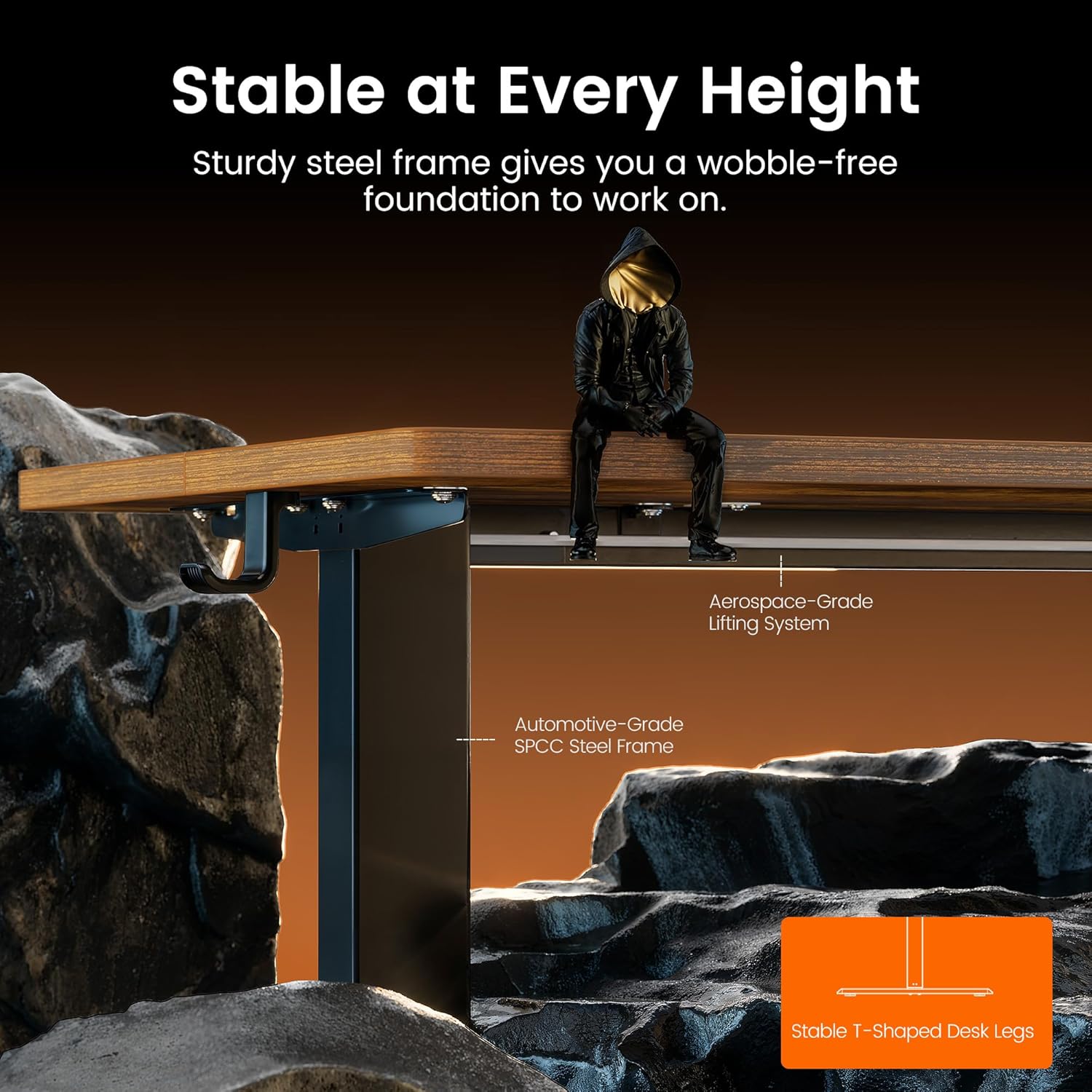 Thumbnail 4 de ErGear Electric Standing Desk 100 x 60 cm with 4 Memory Settings and Quiet Uprated Motor