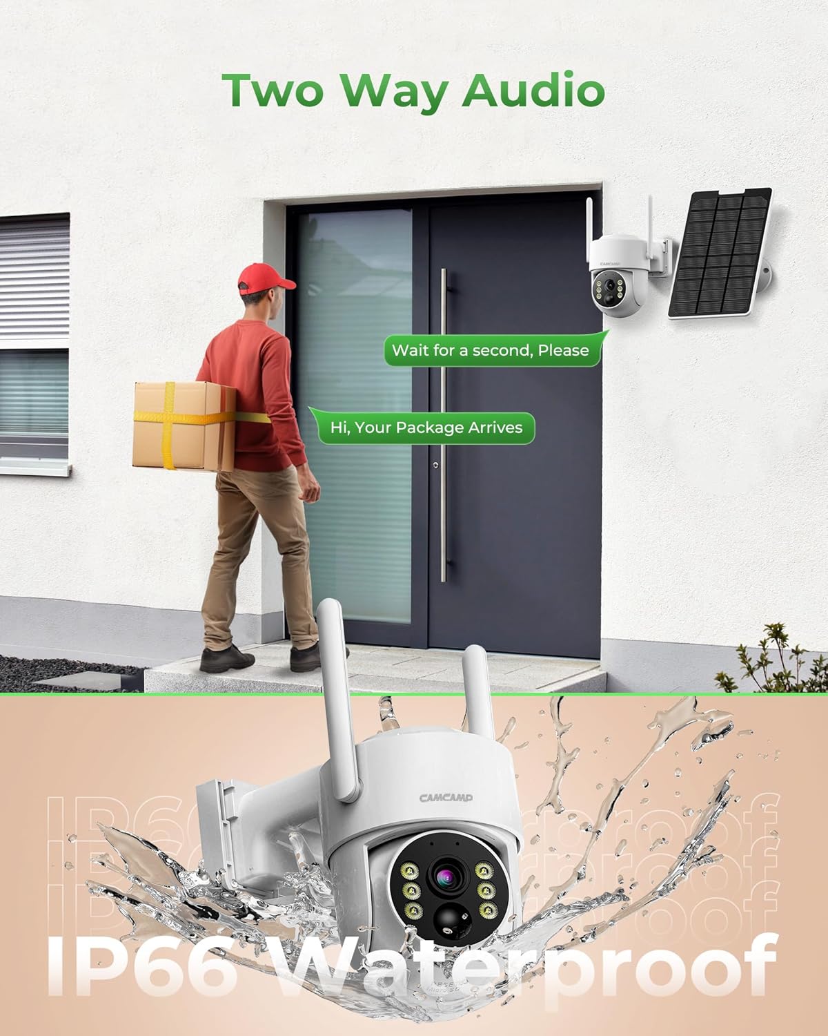 Thumbnail 5 de Camcamp Kit Telecamere Videosorveglianza Solare con Monitor 10” e NVR 10 canali, 4 Telecamera WiFi, 500GB HDD