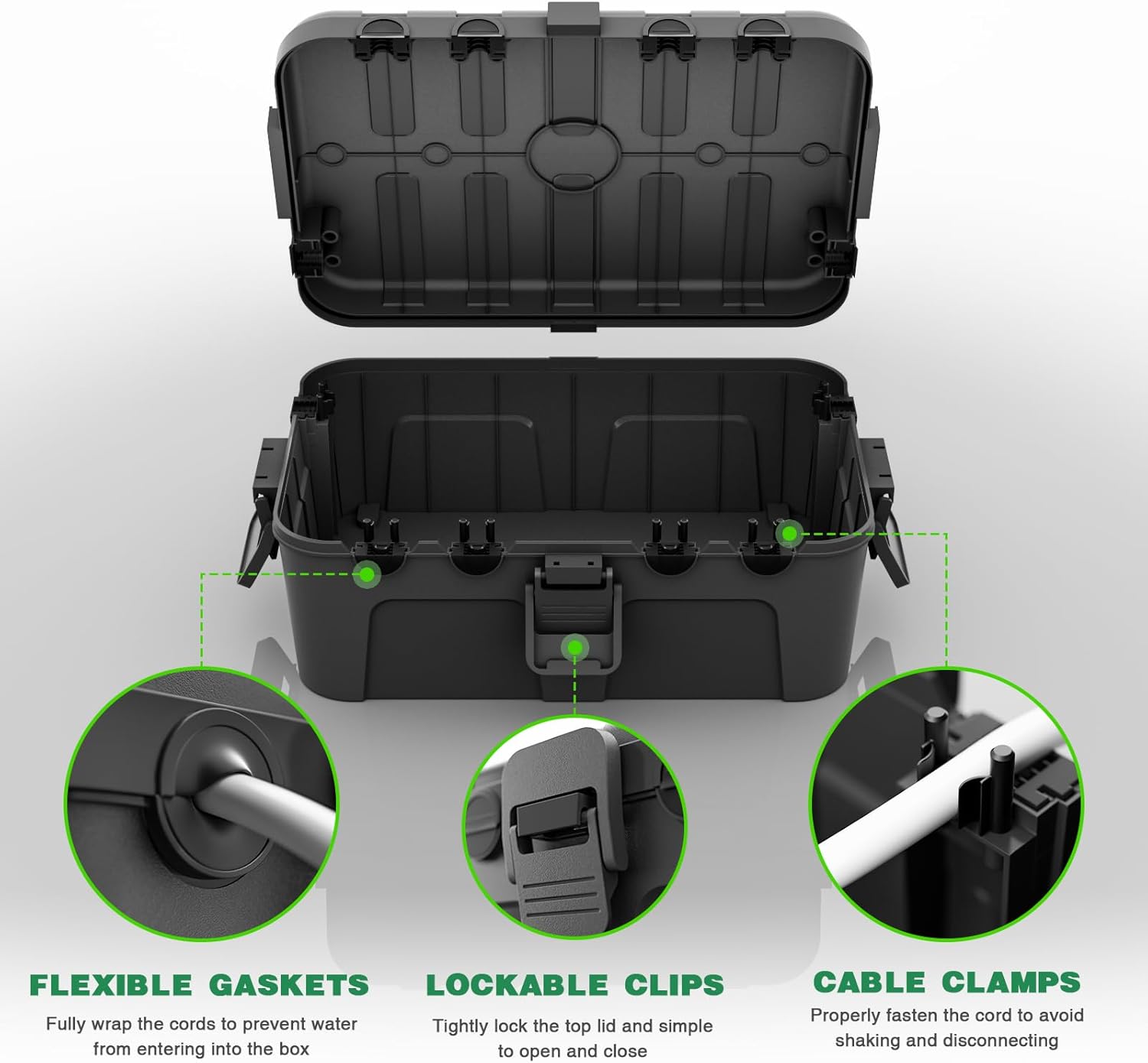 Thumbnail 2 de Flemoon 2-Piece Outdoor Waterproof Electrical Box 12.5"