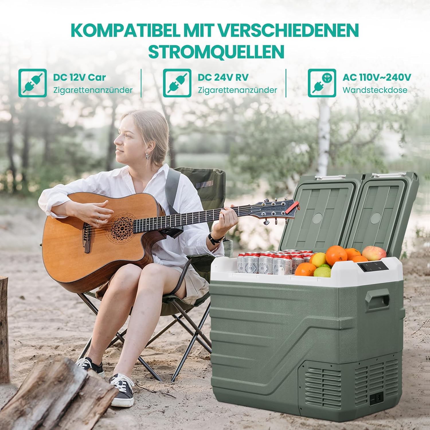 Thumbnail 6 de Alpicool 39L Kompressor Kühlbox Dual Zone – mobiler 12/24V & 230V Kühlschrank für Auto, Camping und Reisen