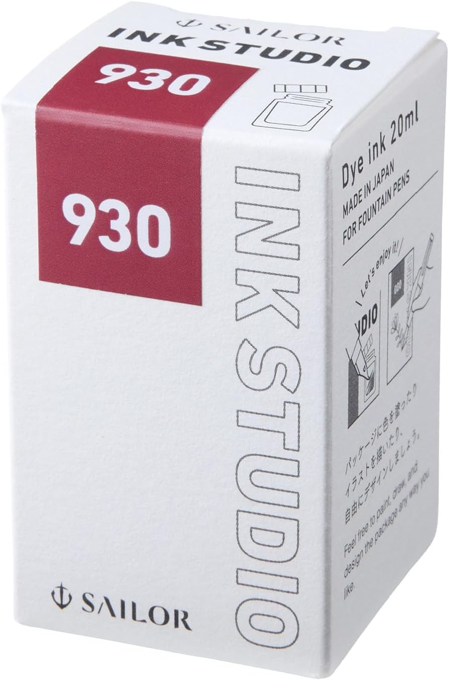Detalle de セーラー万年筆 13-1300-930 INK STUDIO 万年筆用ボトルインク 染料 レッド 20ml