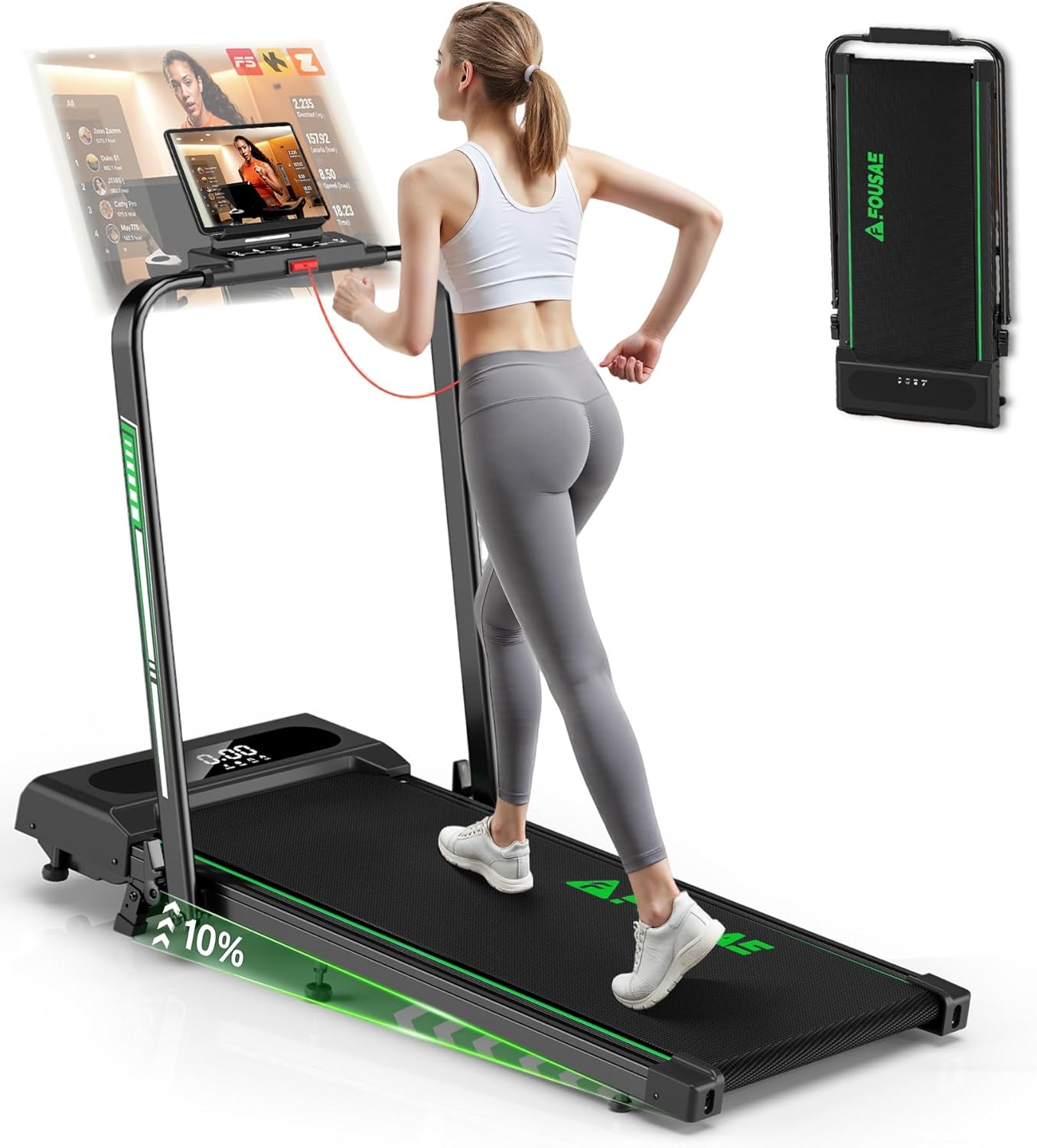 FOUSAE Tapis Roulant Elettrico Pieghevole 5 in 1