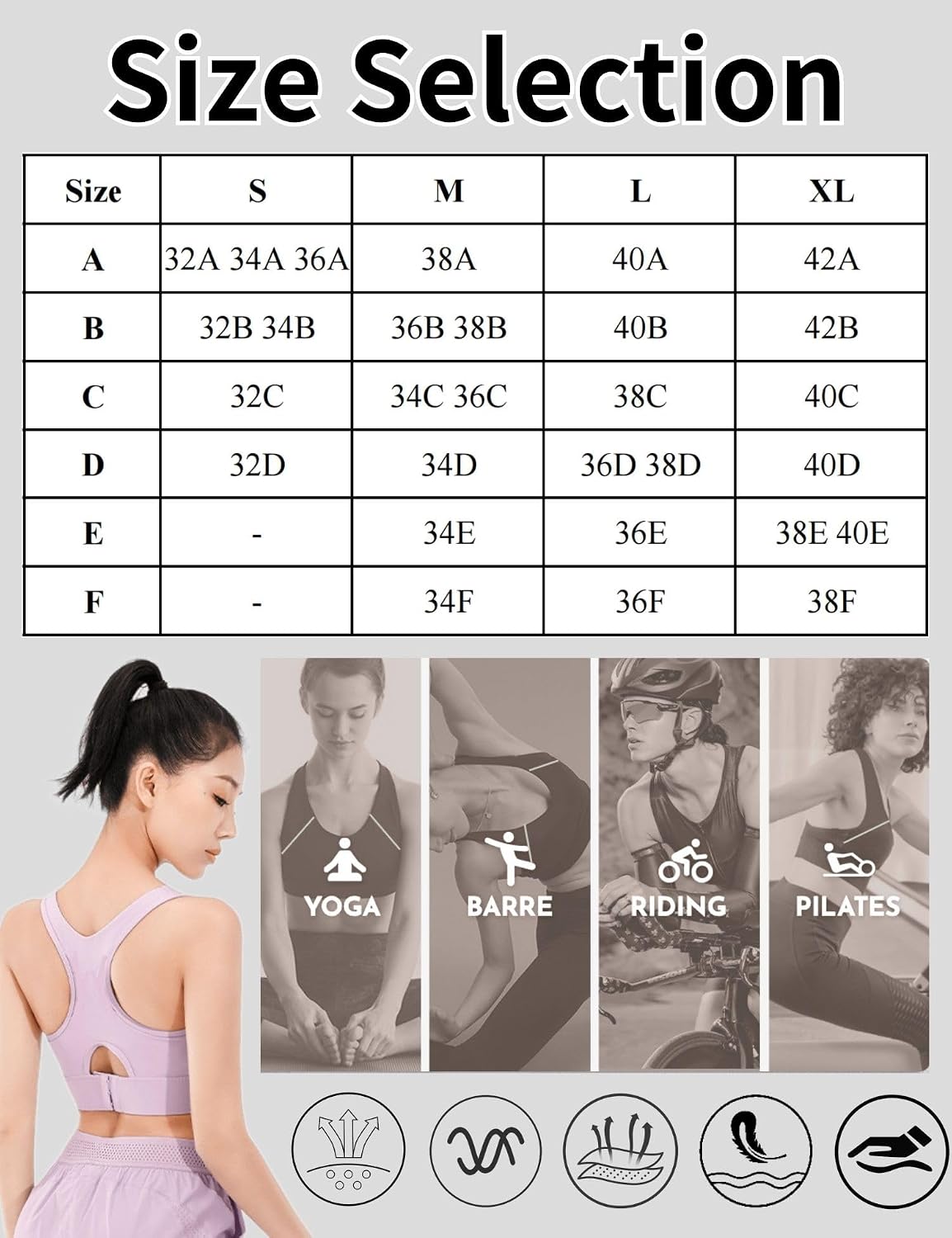 Thumbnail 5 de Paeceioni Women High Impact Sports Bra – Seamless Racer Back Padded Support with Adjustable Straps