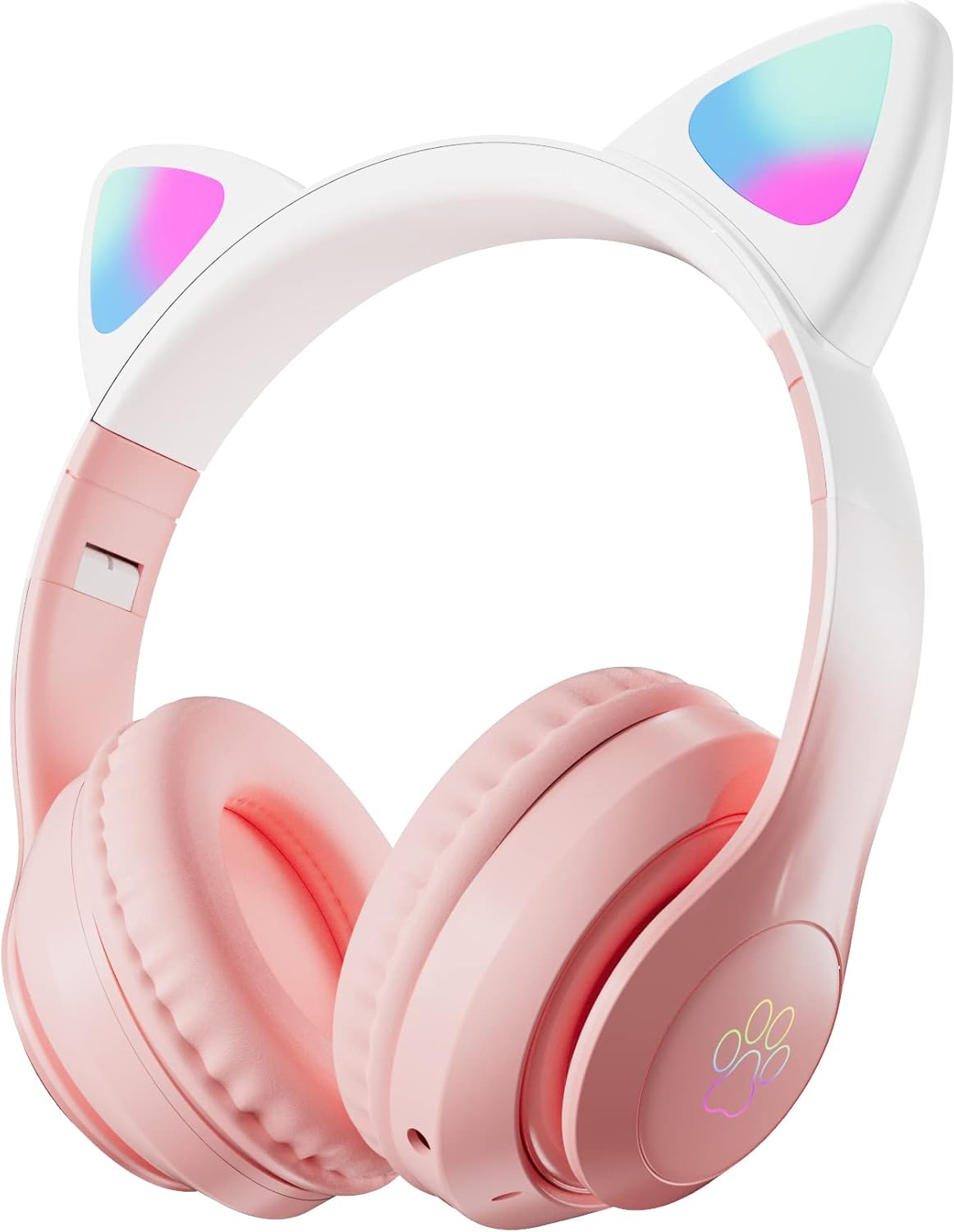 Detalle de TOKANI Kids Headphones Bluetooth with Cat Ear LEDs (Pink Pro)