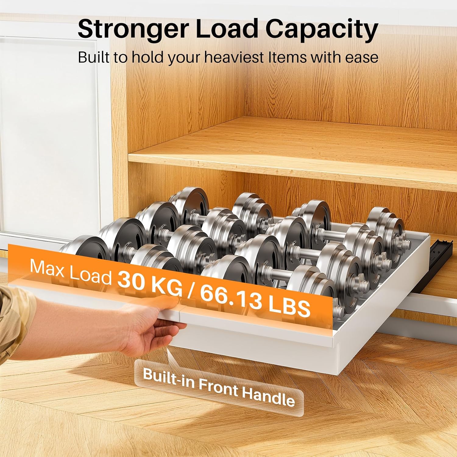 Detalle 2 de Pull out Cabinet Organizer 2-Pack Expandable 13.6"-24"